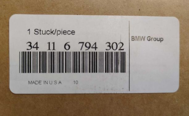 New OEM genuine BMW Front Brake Rotor 2000-2006 E46 E36 E85 34116864058