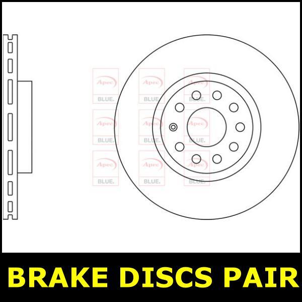 Brake Discs Pair Front FOR SEAT LEON 211bhp 1P 2.0 09->12 Petrol Blue