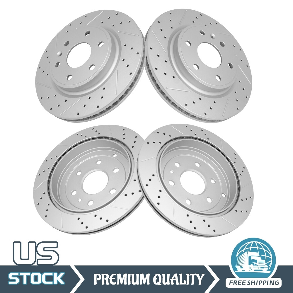 4PCS Front & Rear Disc Brake Rotors for Chevy Traverse GMC Acadia Buick Enclave