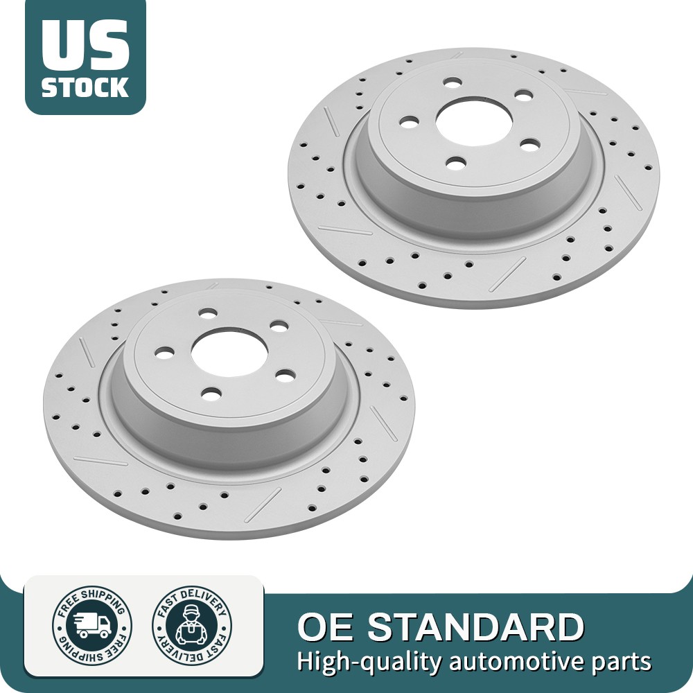 316mm Rear Brake Disc Rotors For 15-24 Ford Edge Fusion Lincoln Nautilus MKX MKZ