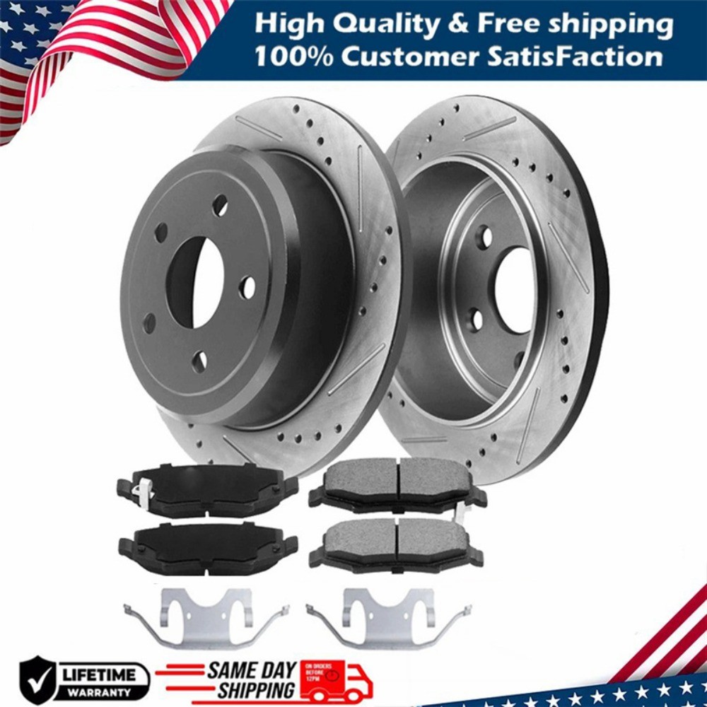 12.99″ REAR Drilled Rotor Brake Pad for 11-20 Jeep Grand Cherokee Dodge Durango