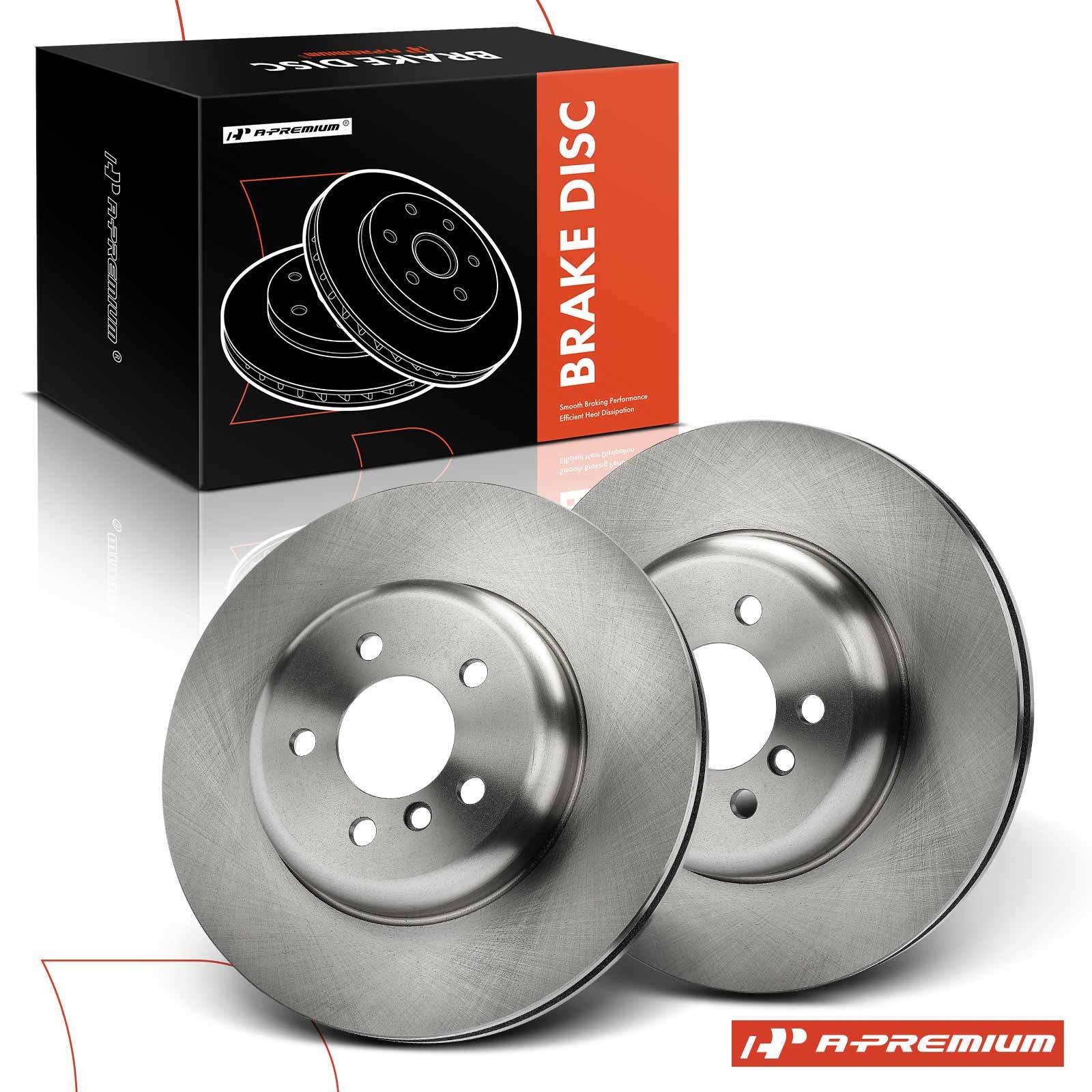 2Pcs Front LH & RH Disc Brake Rotors for BMW 535d 535i F10 640i xDrive F12 / G32