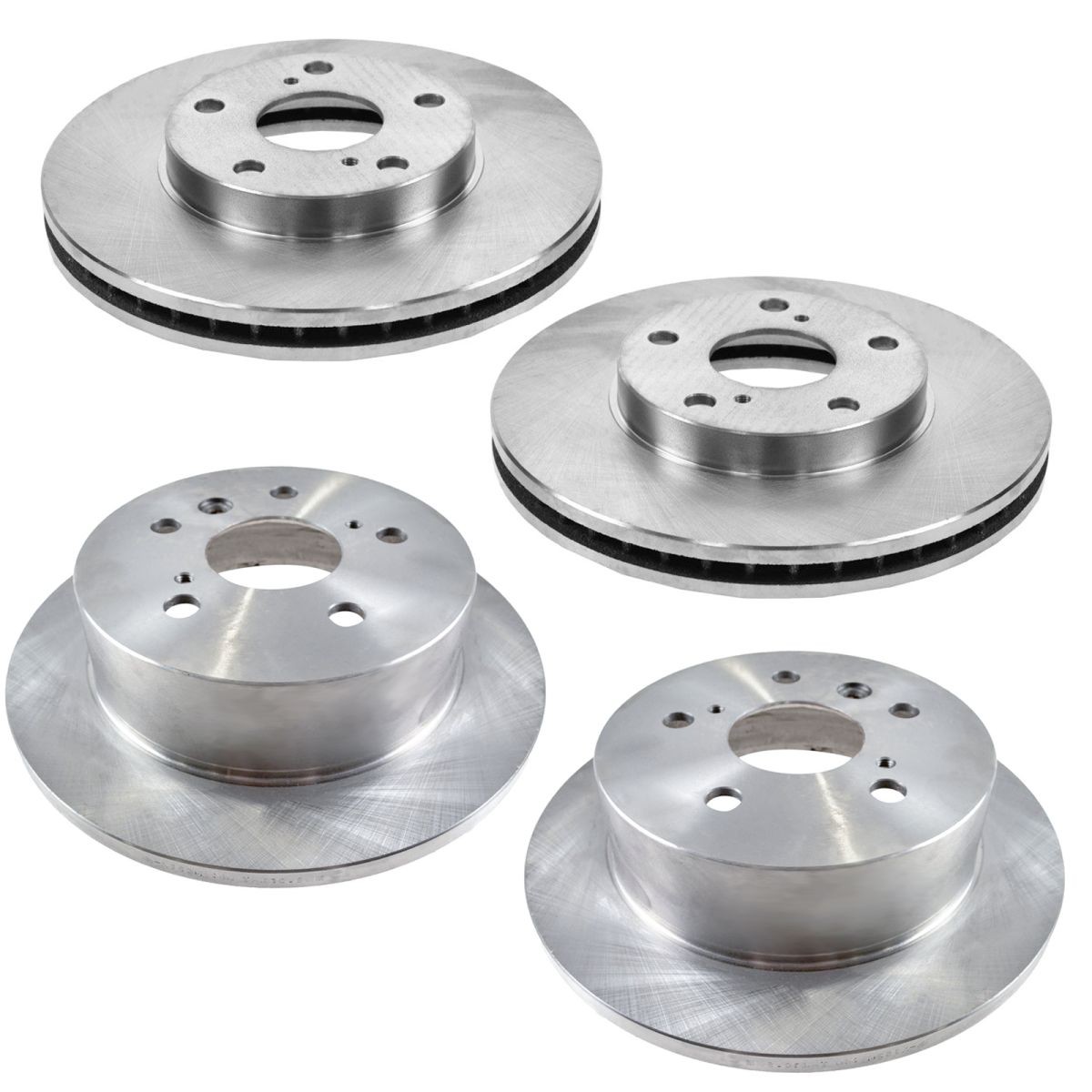 TRQ Front & Rear Brake Rotors Set For 2002-2006 Toyota Camry