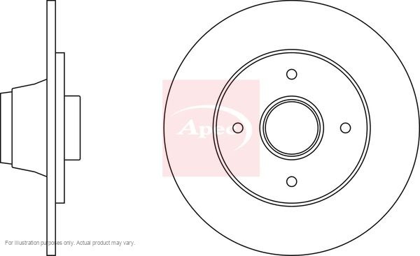 2X APEC Rear Brake Discs for RENAULT CLIO I 1994-98 238mm Solid DSK249