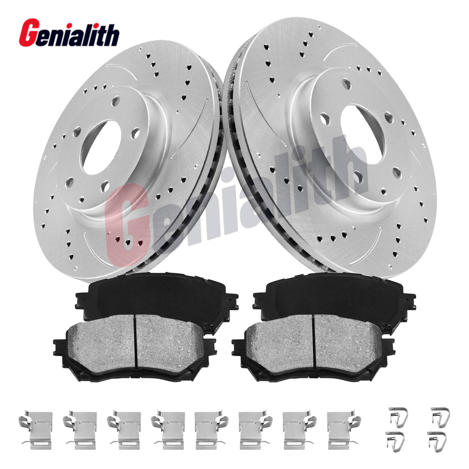 Front Disc Rotors + Ceramic Brake Pads for 2014 2015 2016 2017-2018 Mazda 6