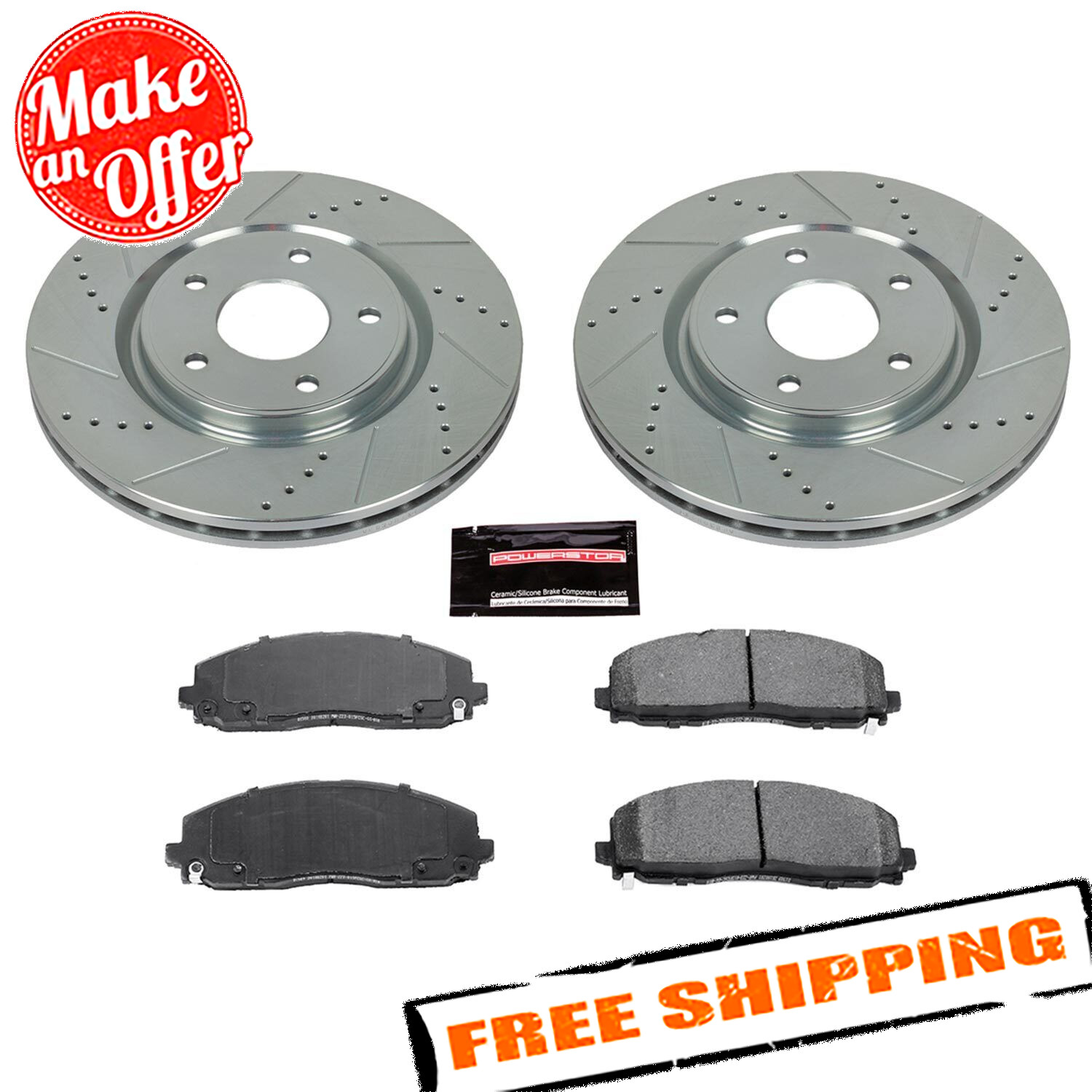 Power Stop 1-Click Z23 Evolution Sport Brake Kit for 12-20 Dodge Grand Caravan
