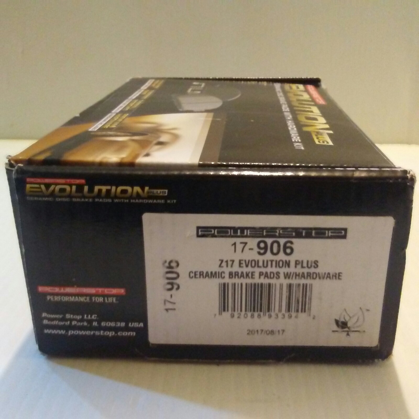 POWERSTOP 17-906, Z17 EVOLUTION PLUS CERAMIC PAD SET W/HARDWARE, NEW, FREE SHIP