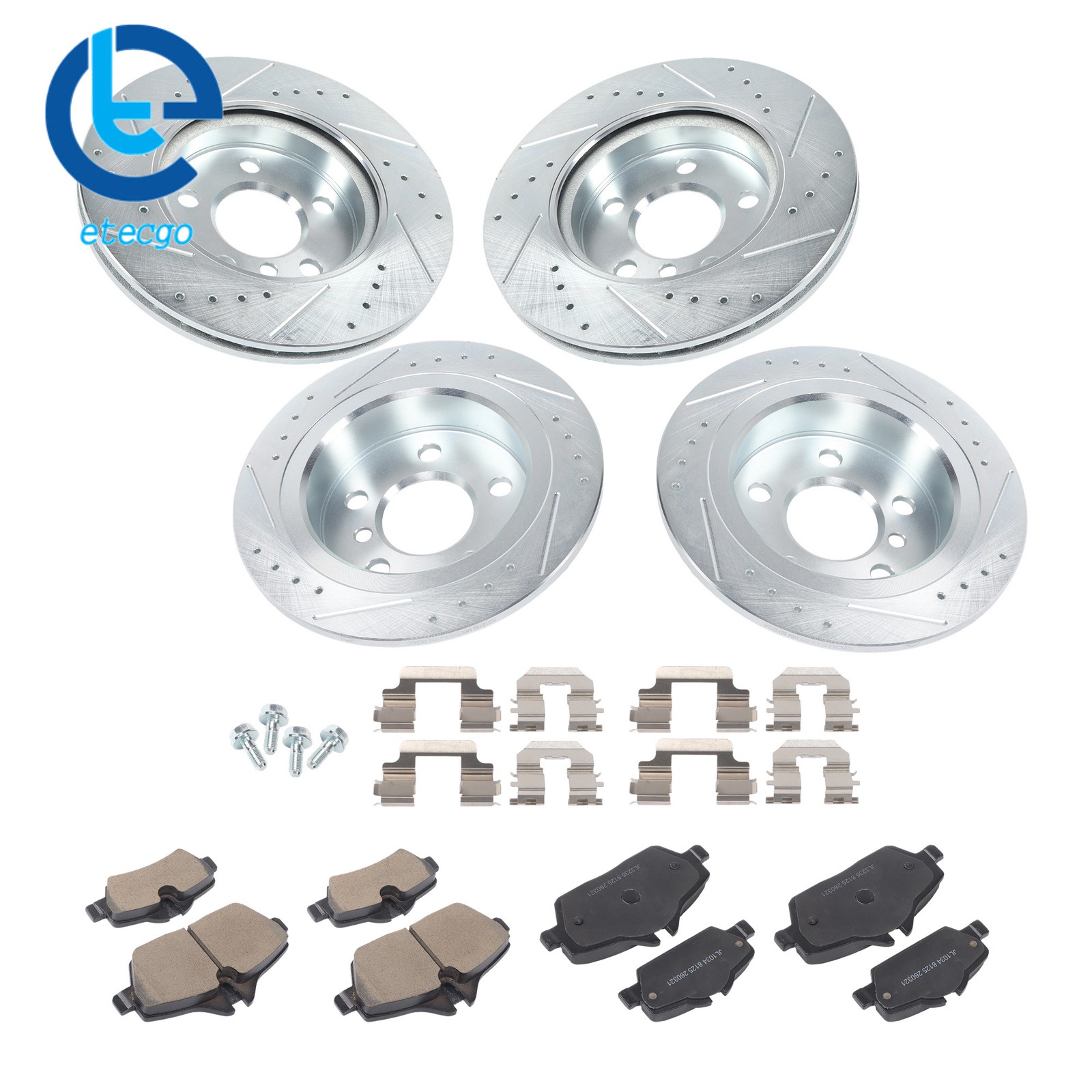 For Mini Cooper F56/F57 2015-2016 L3 1.5L Drilled Brake Rotor & Brake Pads