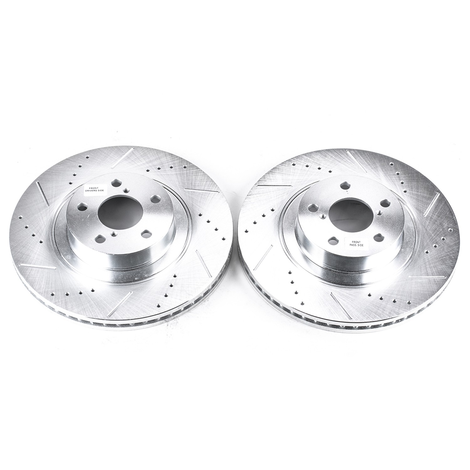 PowerStop Evolution Drilled Slotted Rotors Pair Front For Subaru Legacy