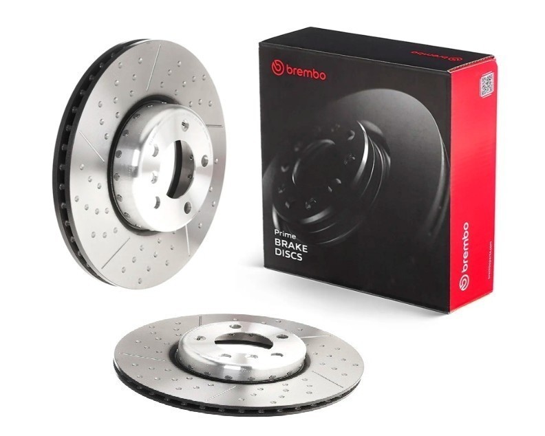 Brembo 09.C398.13 Prime Composite Drill/Grooved PVT Brake Rotors – Front Pair