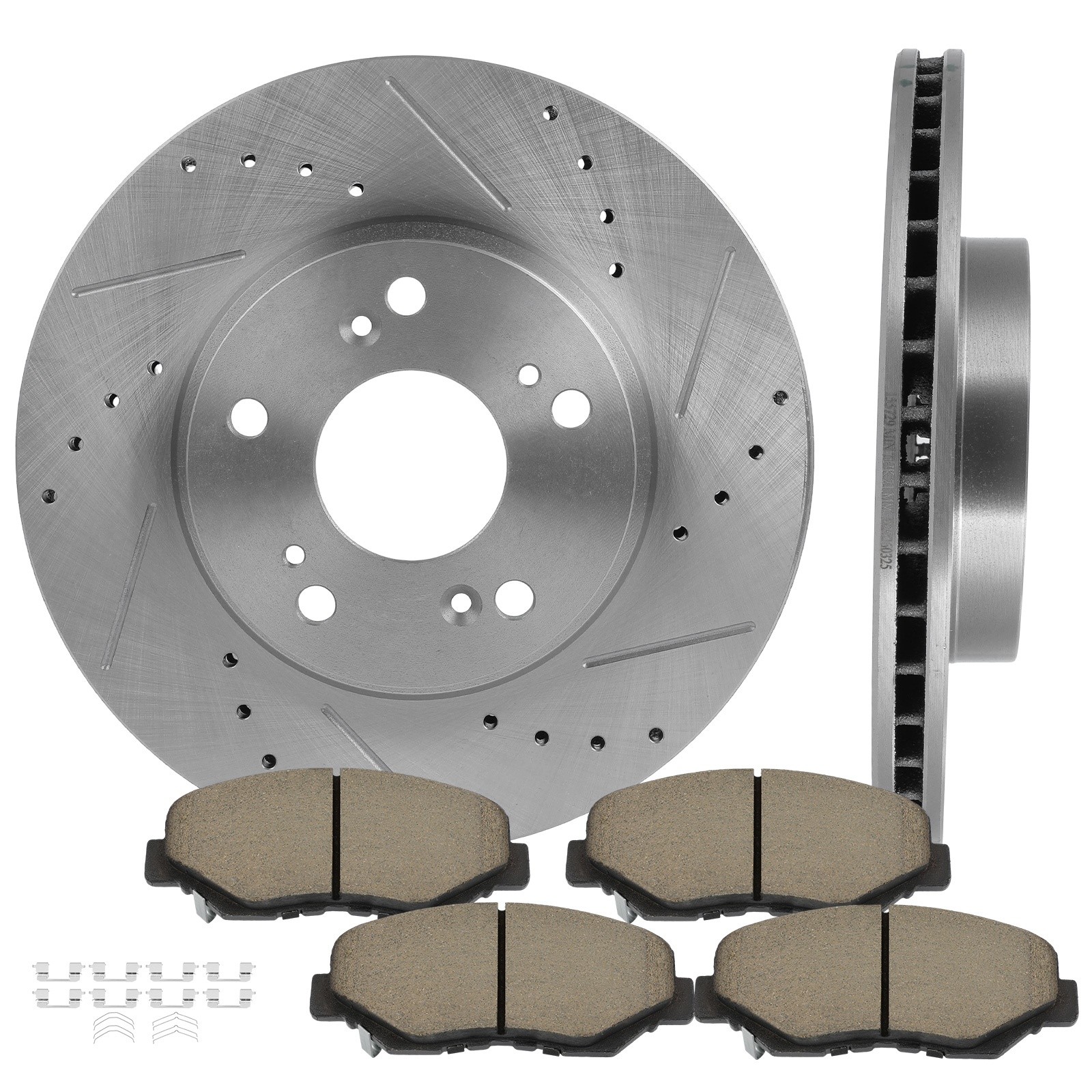 Front Brake Ceramic Pads + Drilled Rotors 31305 914 Fits Honda Cr-V 2002 – 2004