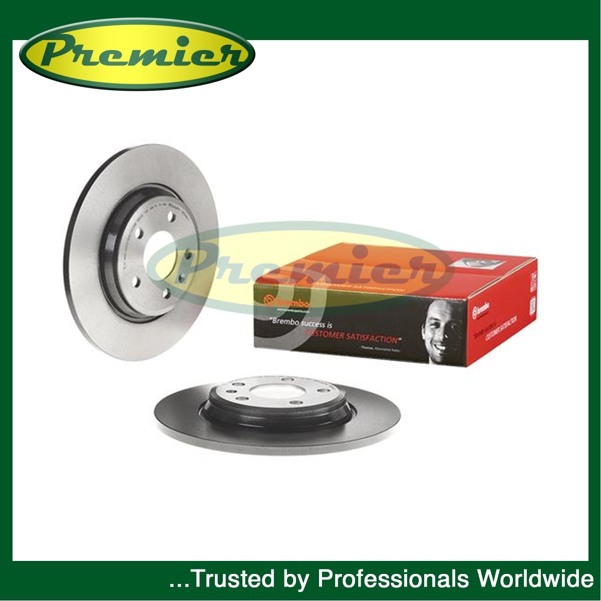 Premier Rear Brake Discs Fits Audi A4 2015- A5 2016- Q5 2016- + Other Models