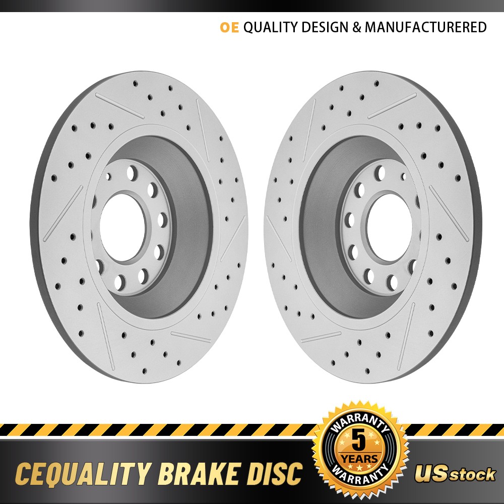 Rear Disc Brake Rotors Pair For Audi A6 Quattro With 302mm Diameter Rotor