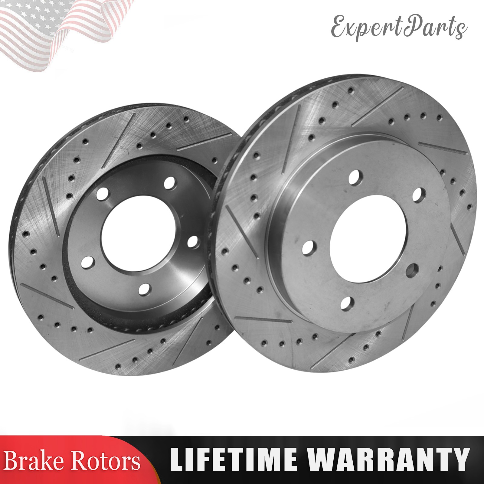12.13″ Front Drilled & Slotted Brake Rotors for Ford F-150 1997-2004 4WD 5-Lug
