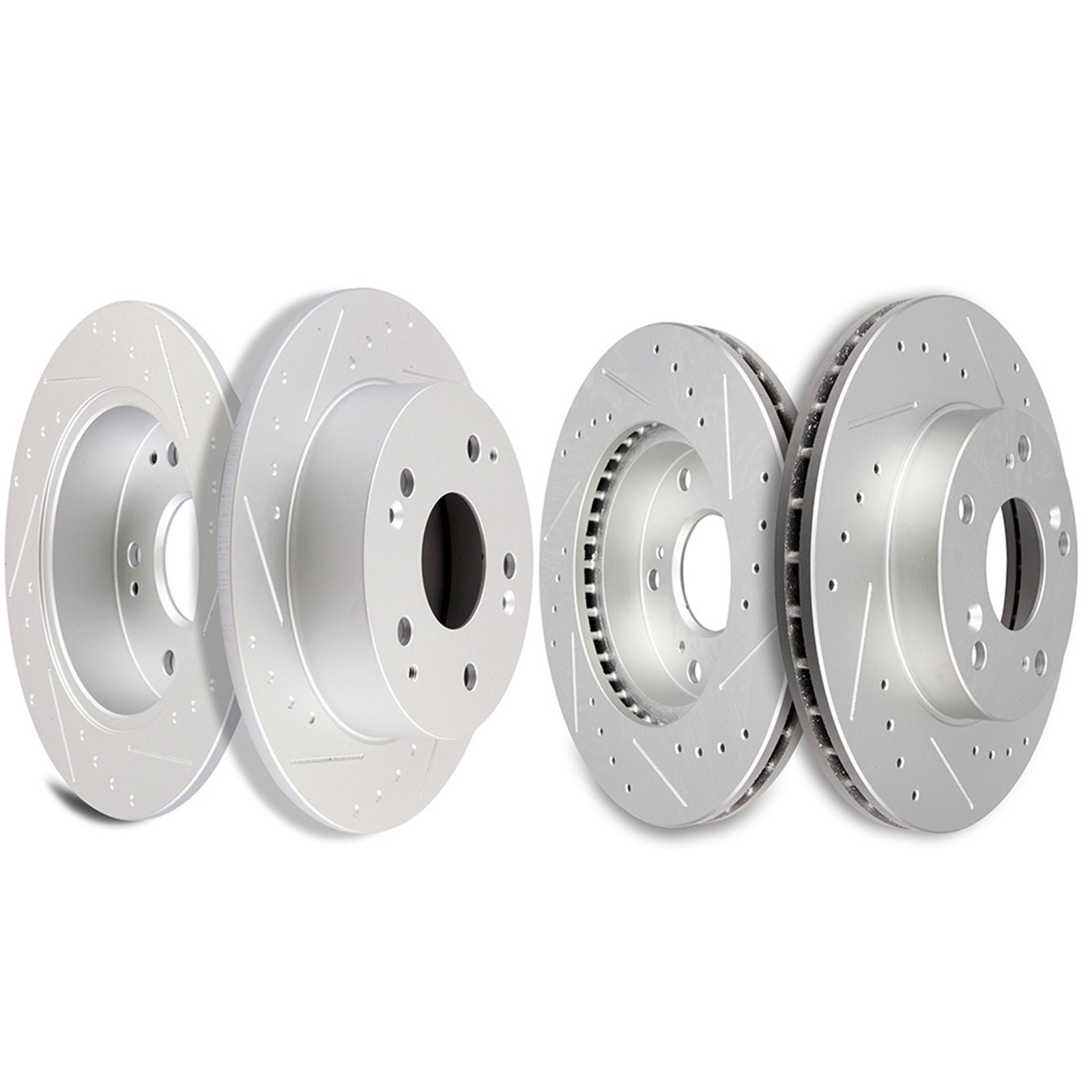2pcs Front +2pc Rear Drill Slot Brake Discs Rotors Kit For 2004-2005 Honda Civic