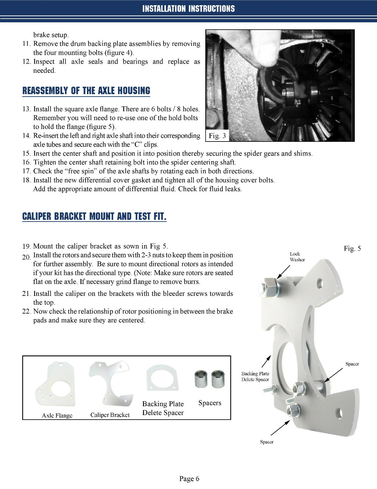 1982-92 Chevy S-10 Black Caliper & Drilled Rotor Rear Disc Brake Conversion Kit