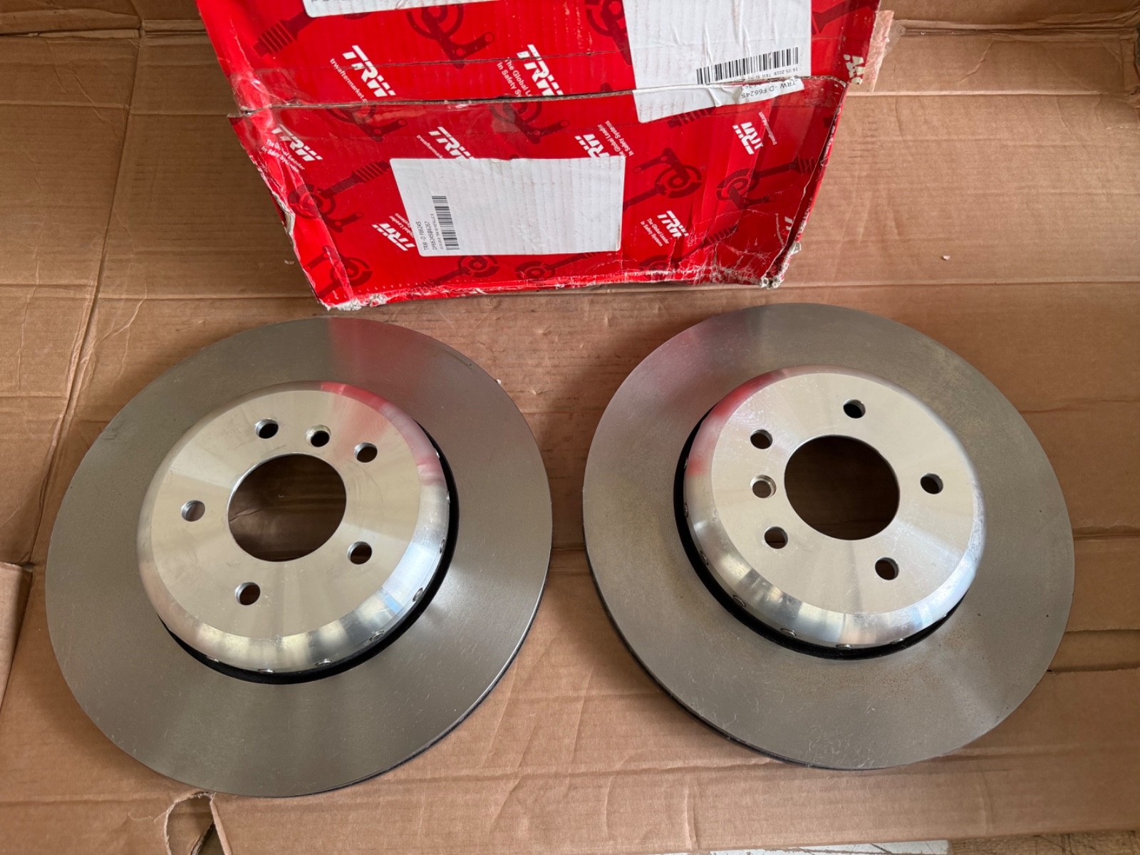 Fits BMW 5 6 Series E60 E61 Rear Vented Brake Discs Pair 345mm TRW DF6624S
