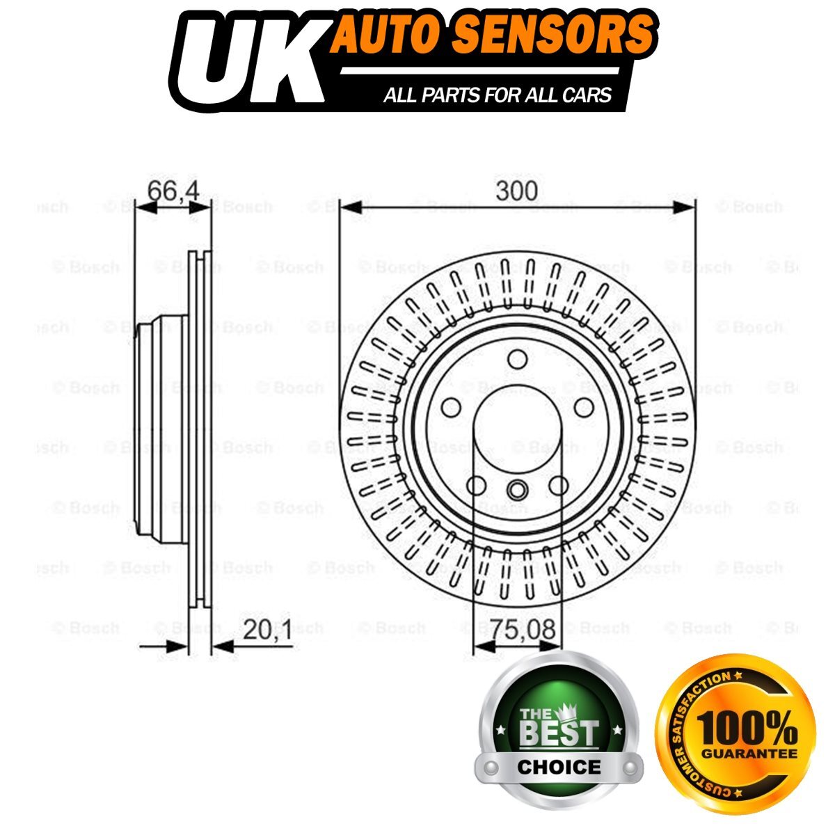 Fits BMW 3 Series 2012-2021 4 Series 2013-2021 Brake Disc Rear AST #1