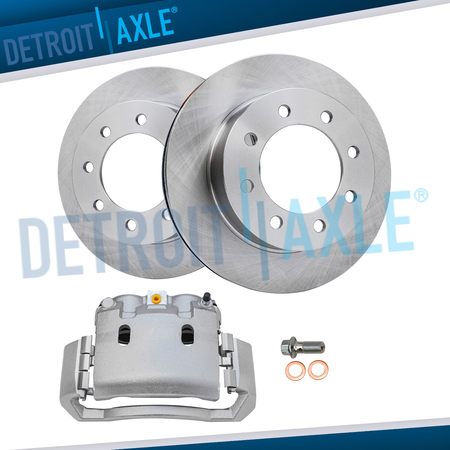 353mm Front Disc Rotors + Right Brake Caliper for Dodge Ram 1500 2500 3500 8-Lug