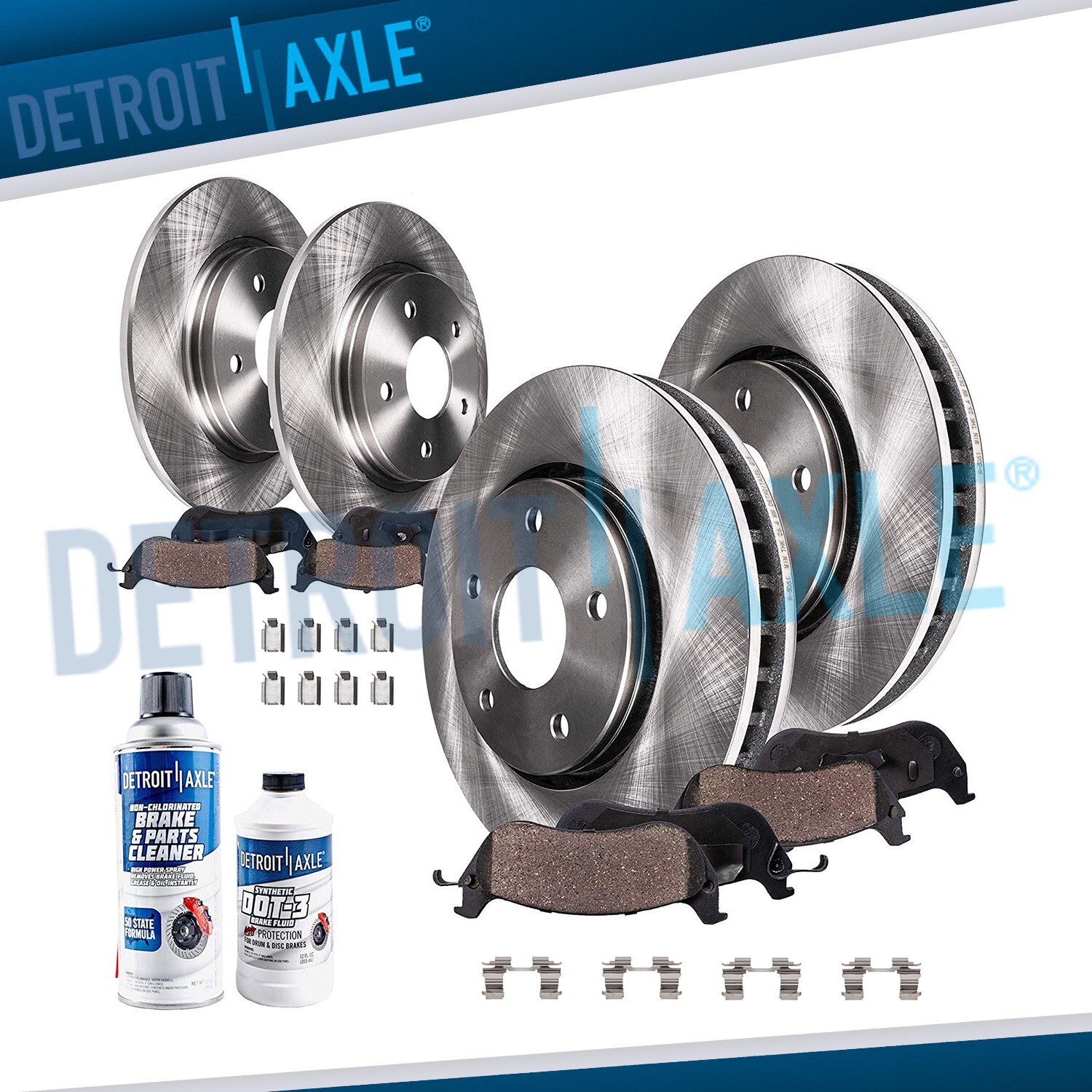 Front Rear Disc Rotors Ceramic Brake Pads for Ford Explorer Flex Taurus MKS MKT