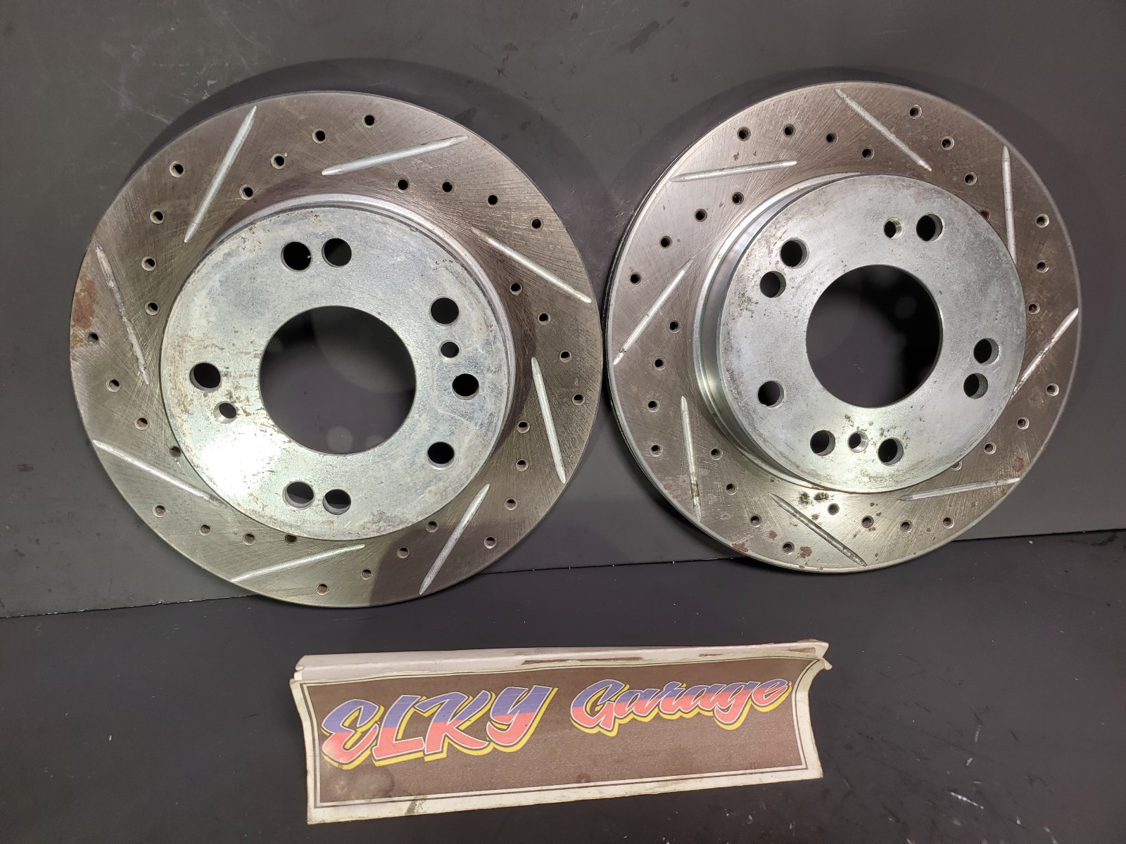 S13 S14 240SX P2M Zinc Coated Slotted Drilled Front Brake Rotors 4 Lug 5 Lug