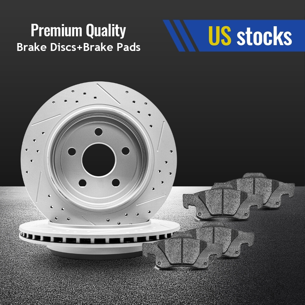 VENTED Rear Disc Rotors Ceramic Brake Pads for Dodge Durango Jeep Grand Cherokee