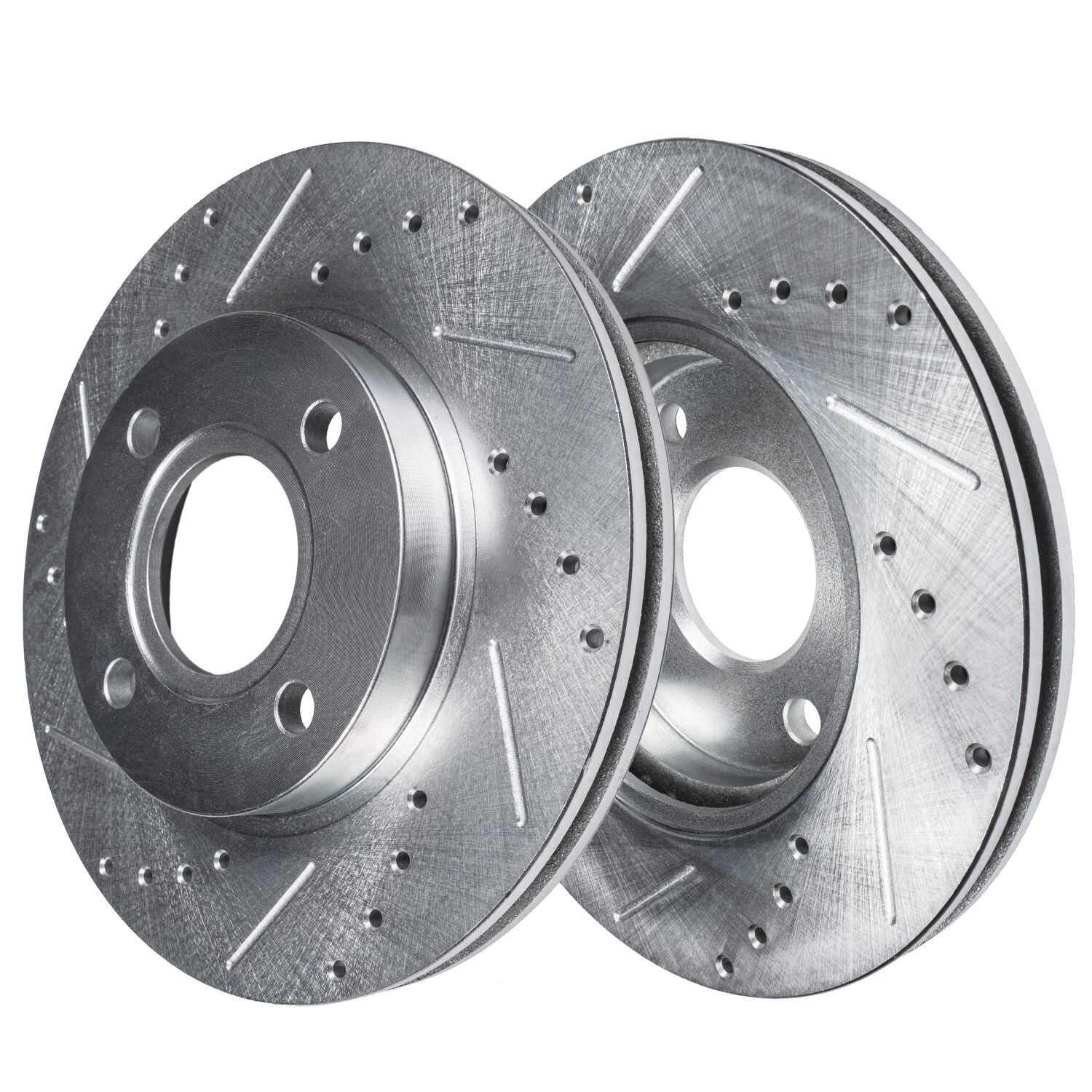 Pair Front Drilled Slotted Brake Rotors for 2016 – 2021 Chevrolet Spark Classic