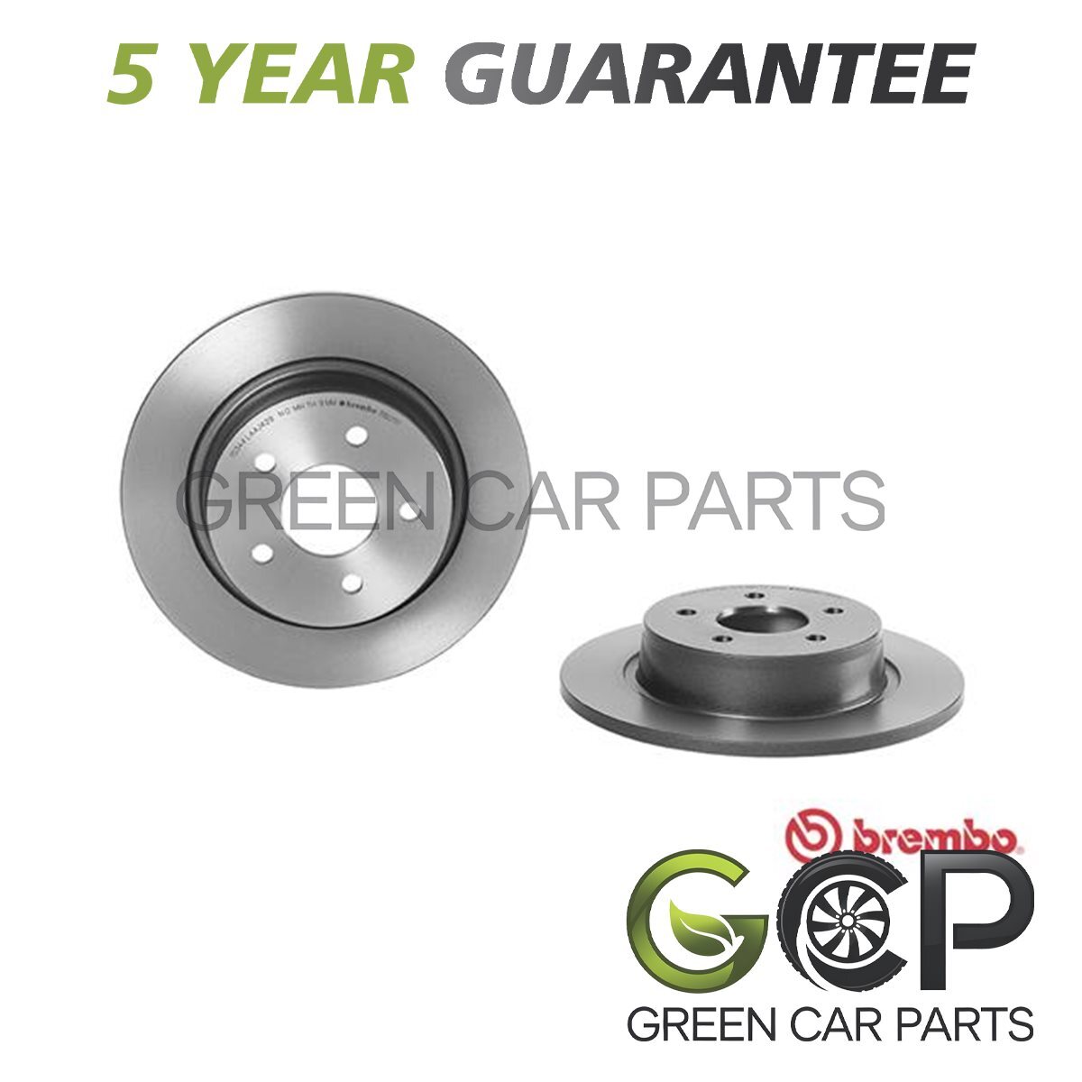 2x Discs Rear GCP Fits Ford Kuga 2012- C-Max 2010-2019 Transit Connect 2013-