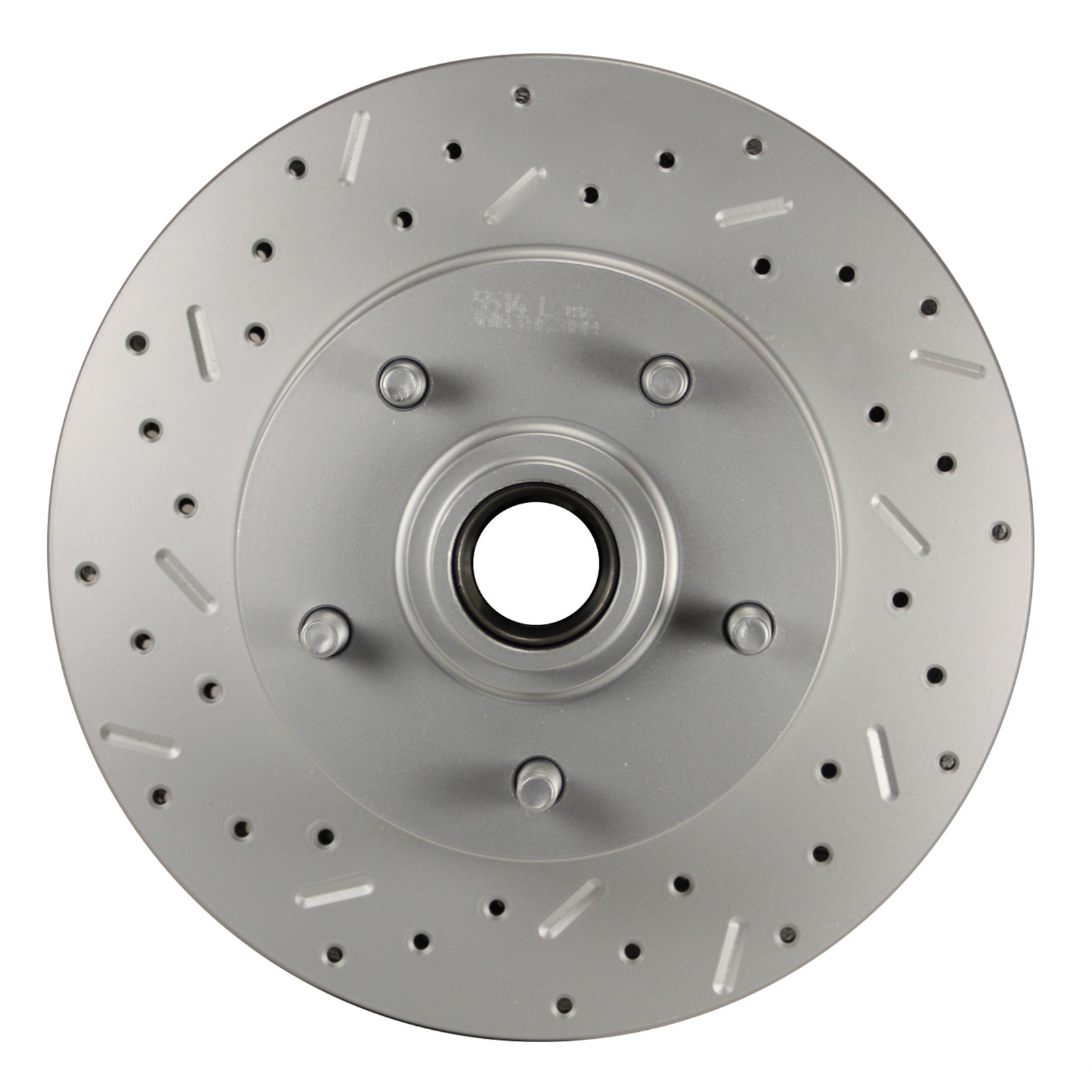 LEED Brakes -5514 LCDS Cross drilled slotted front rotor GM single piston cars