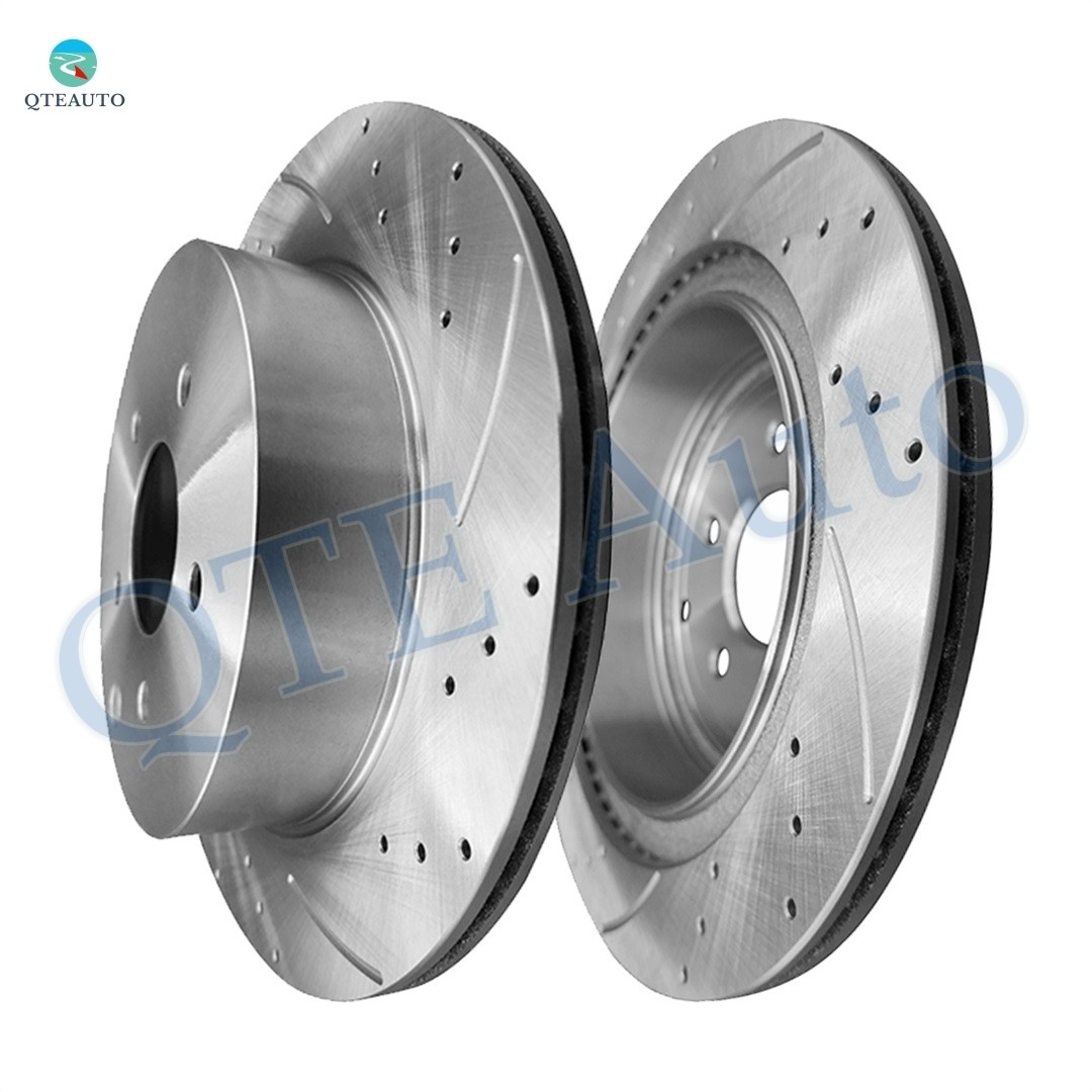 308mm Rear Drilled Slotted Brake Disc Rotors For 2011-2013 Infiniti M37 Base X