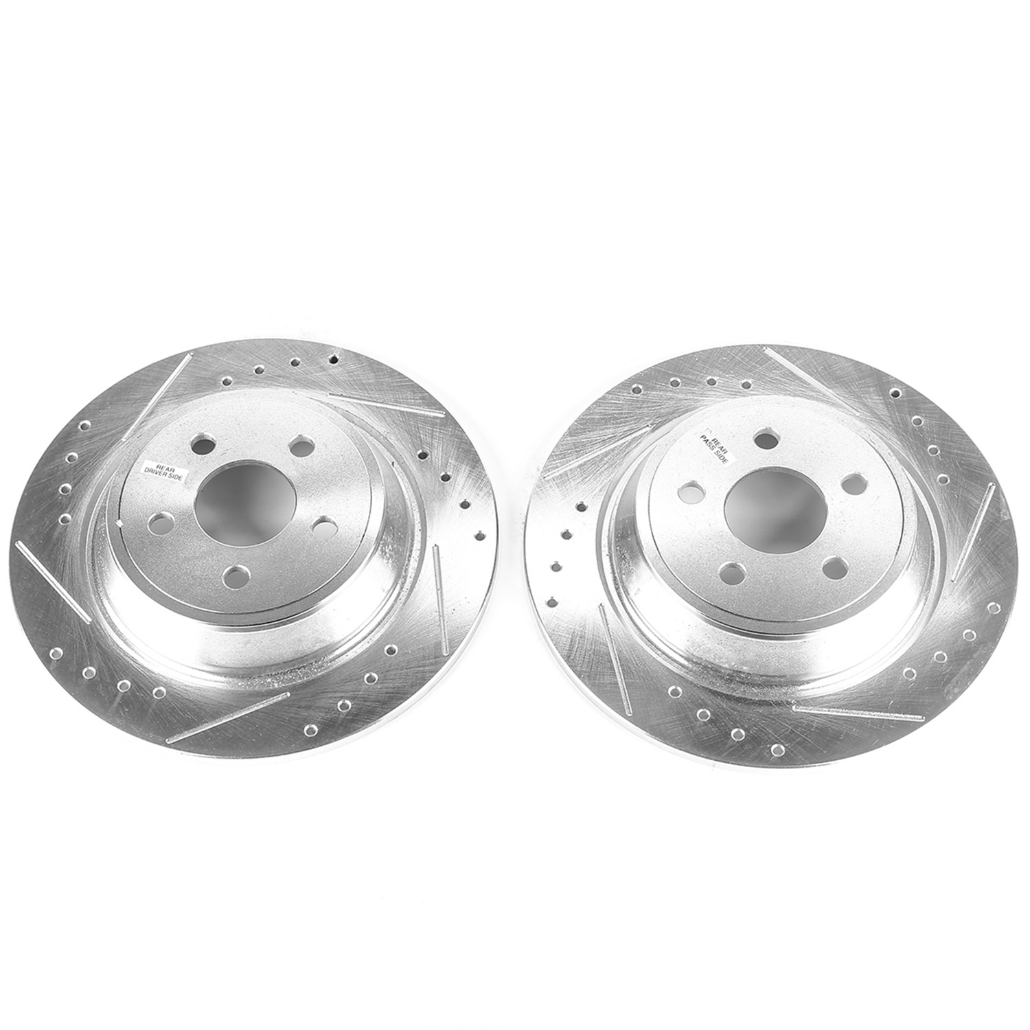 PowerStop Evolution Drilled Slotted Rotors Pair Rear For Ford Edge