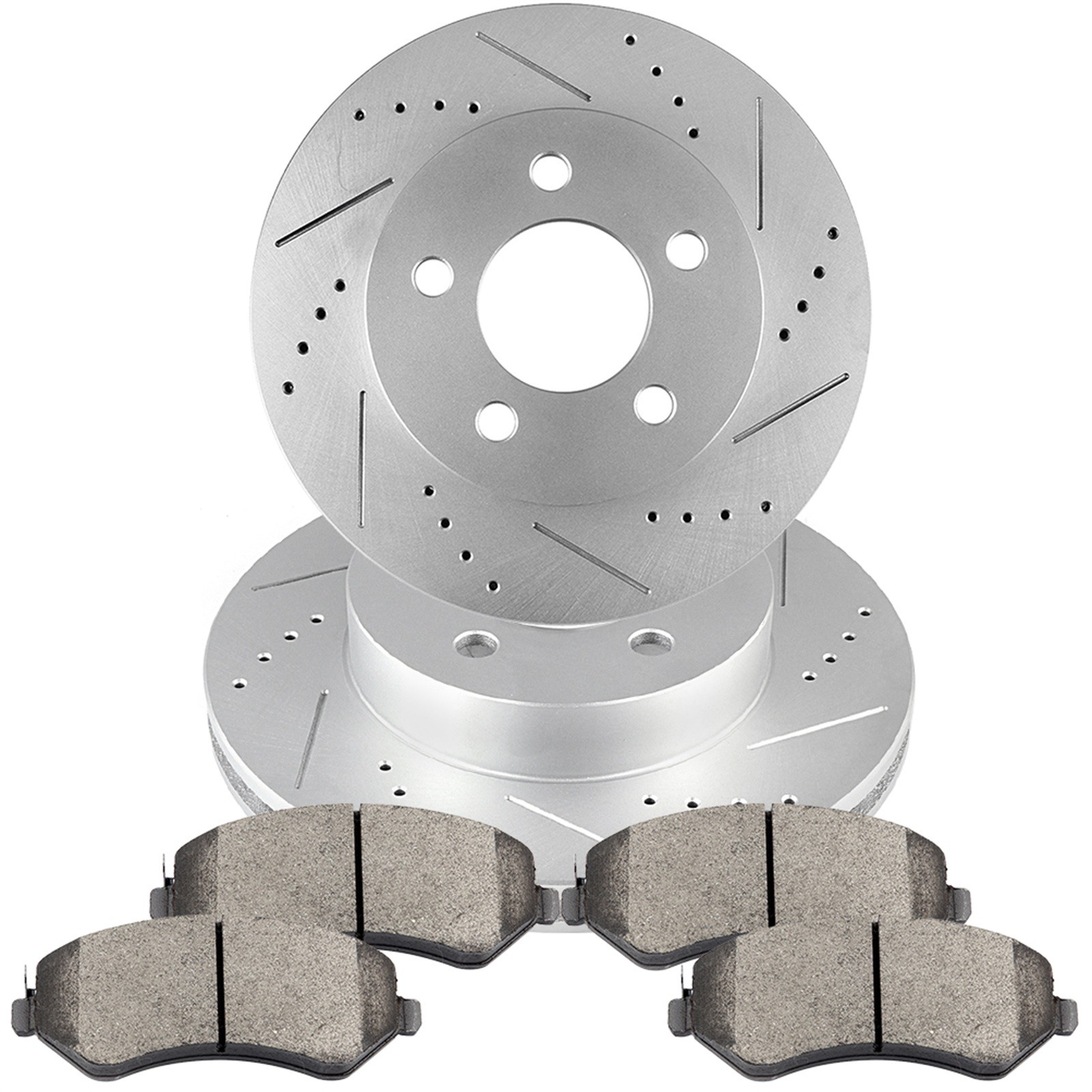 Front Brake Discs Rotors and Ceramic Pads For Jeep Liberty 02-07 Drilled 288mm