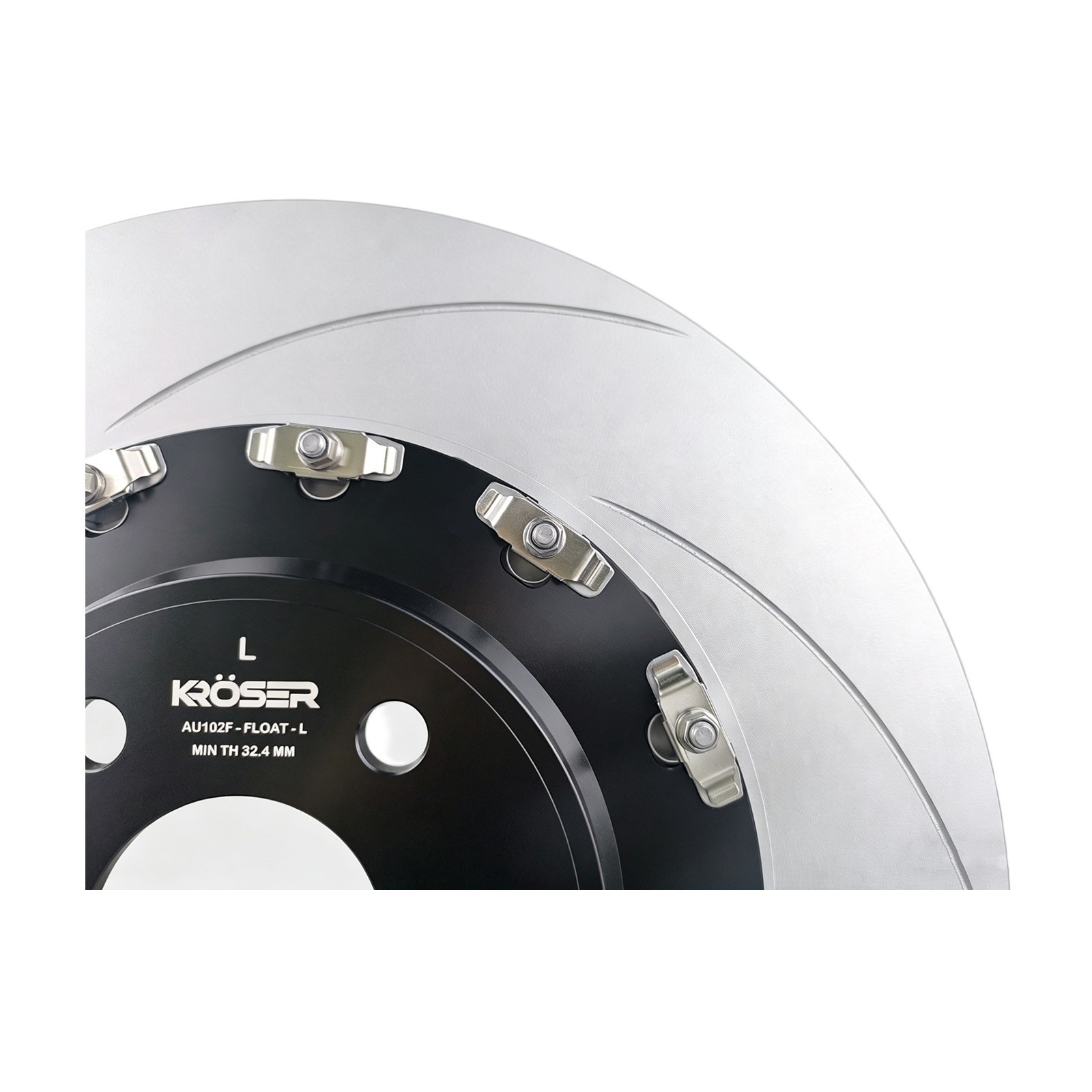 Two-Piece Floating Front Slotted Brake Rotors For AUDI RS3 (2015-2020)370x34mm