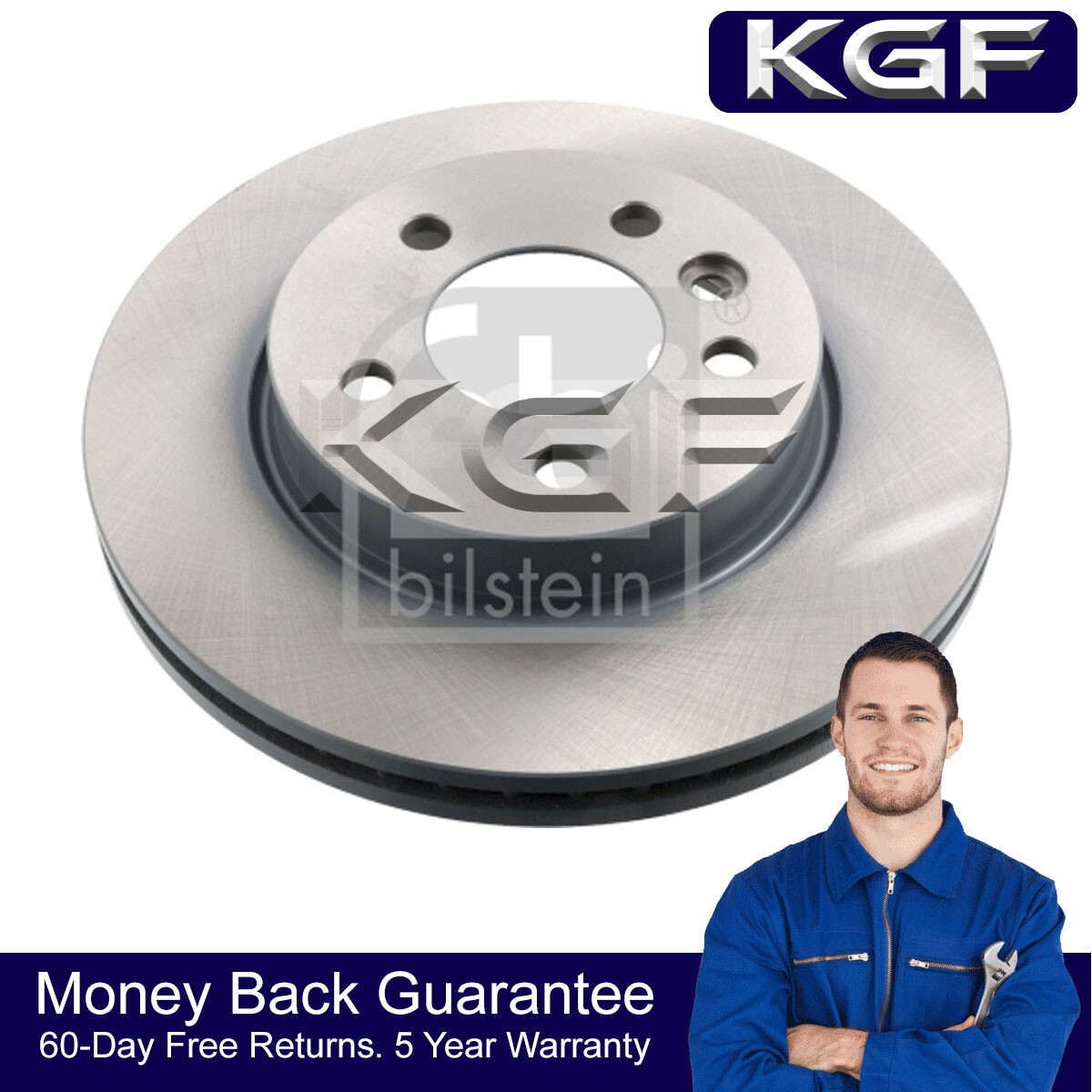 KGF Front Brake Discs Fits VW Amarok 2010- 2.0 TDi 3.0 2H0615301A