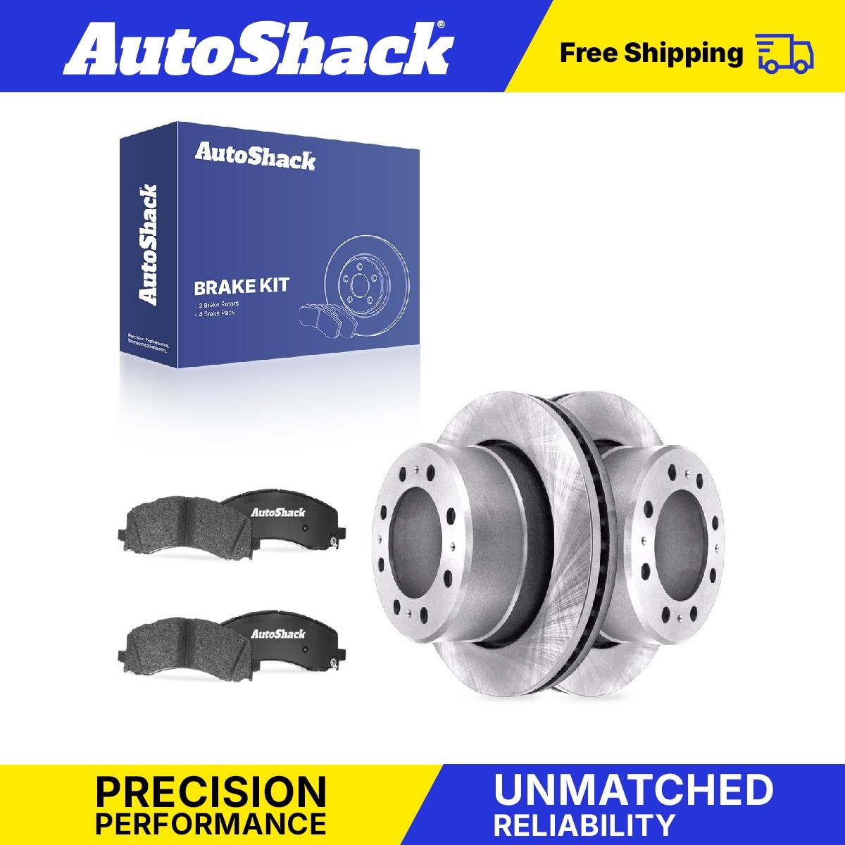 Rear Brake Rotors Ceramic Pads for Ram, 2500 2019-2024, 4WD RWD L6 6.7L V8 6.4L
