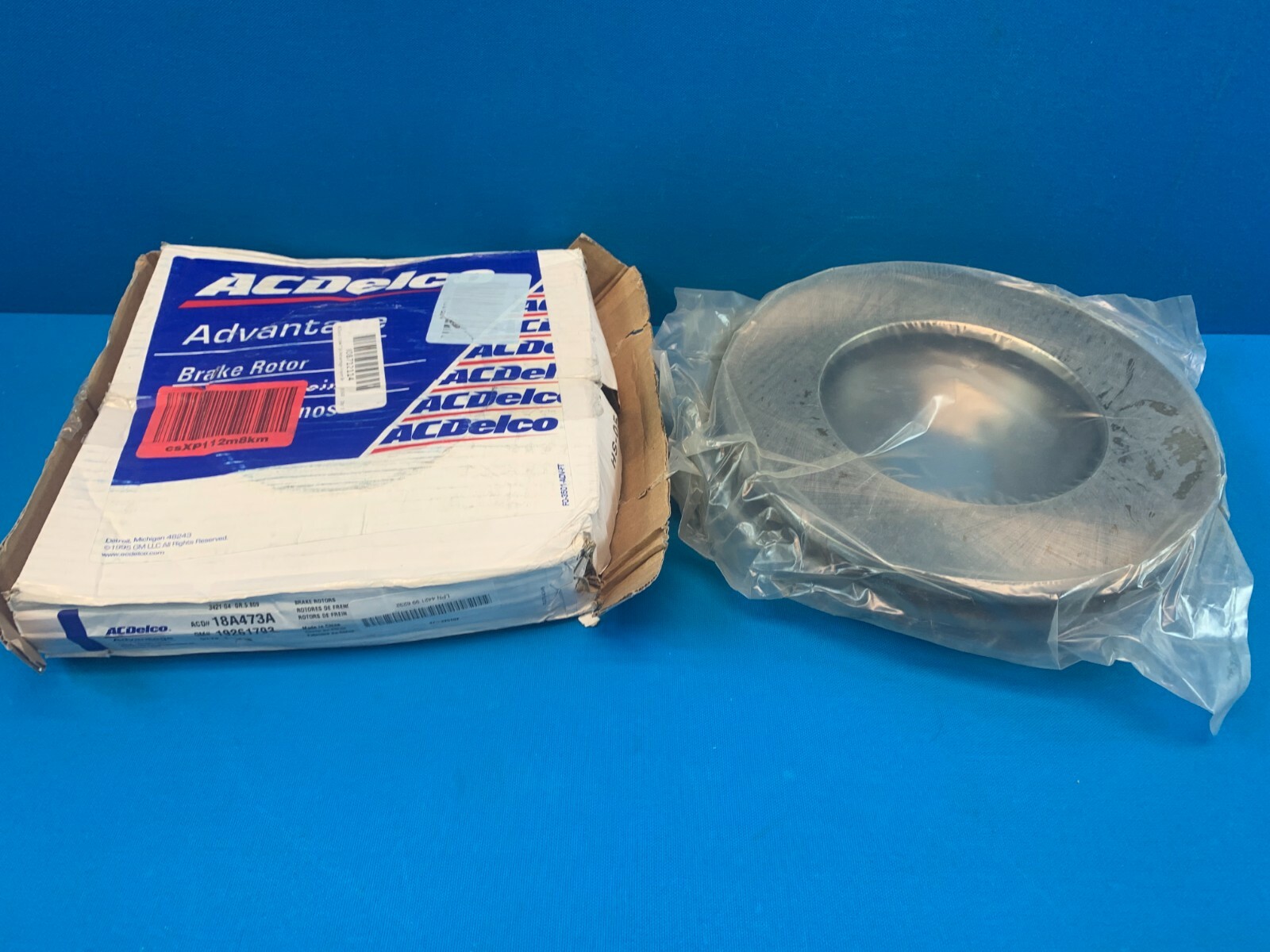 ACDelco Advantage Silver Vented Disc Brake Rotor 18A473A For 92-01 Toyota Camry
