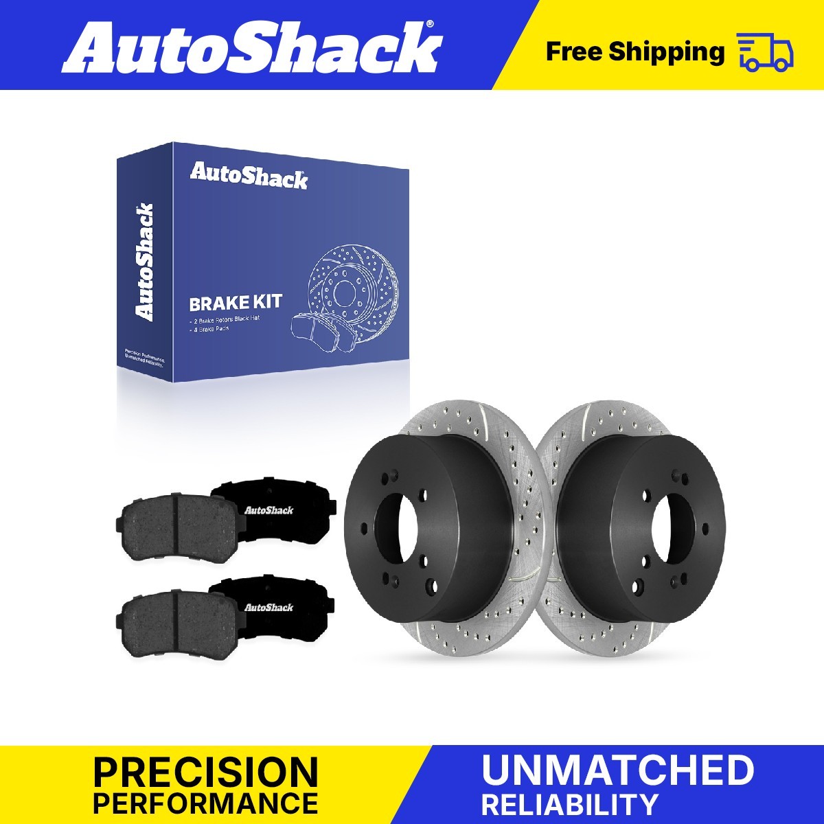 Rear Drilled Slotted Brake Rotors Premium Pads for Hyundai, Tucson 2010-2015