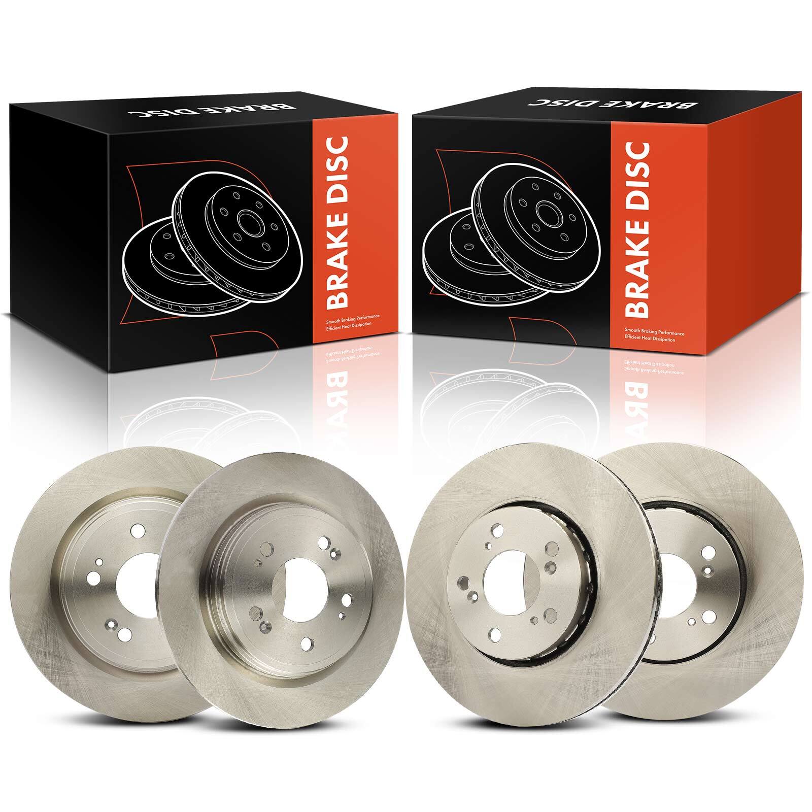 4Pcs Front & Rear Side Disc Brake Rotors for Acura RLX 2014 2015 2016-2020 3.5L