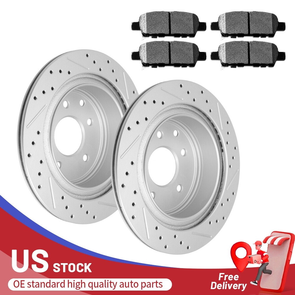 Rear Disc Brake Rotors Ceramic Pads For Nissan Rogue Sport Qashqai LEAF Juke