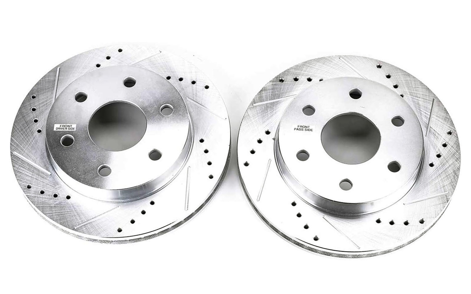 Power Stop Drilled & Slotted Front Brake Rotors for Silverado Sierra Yukon Tahoe