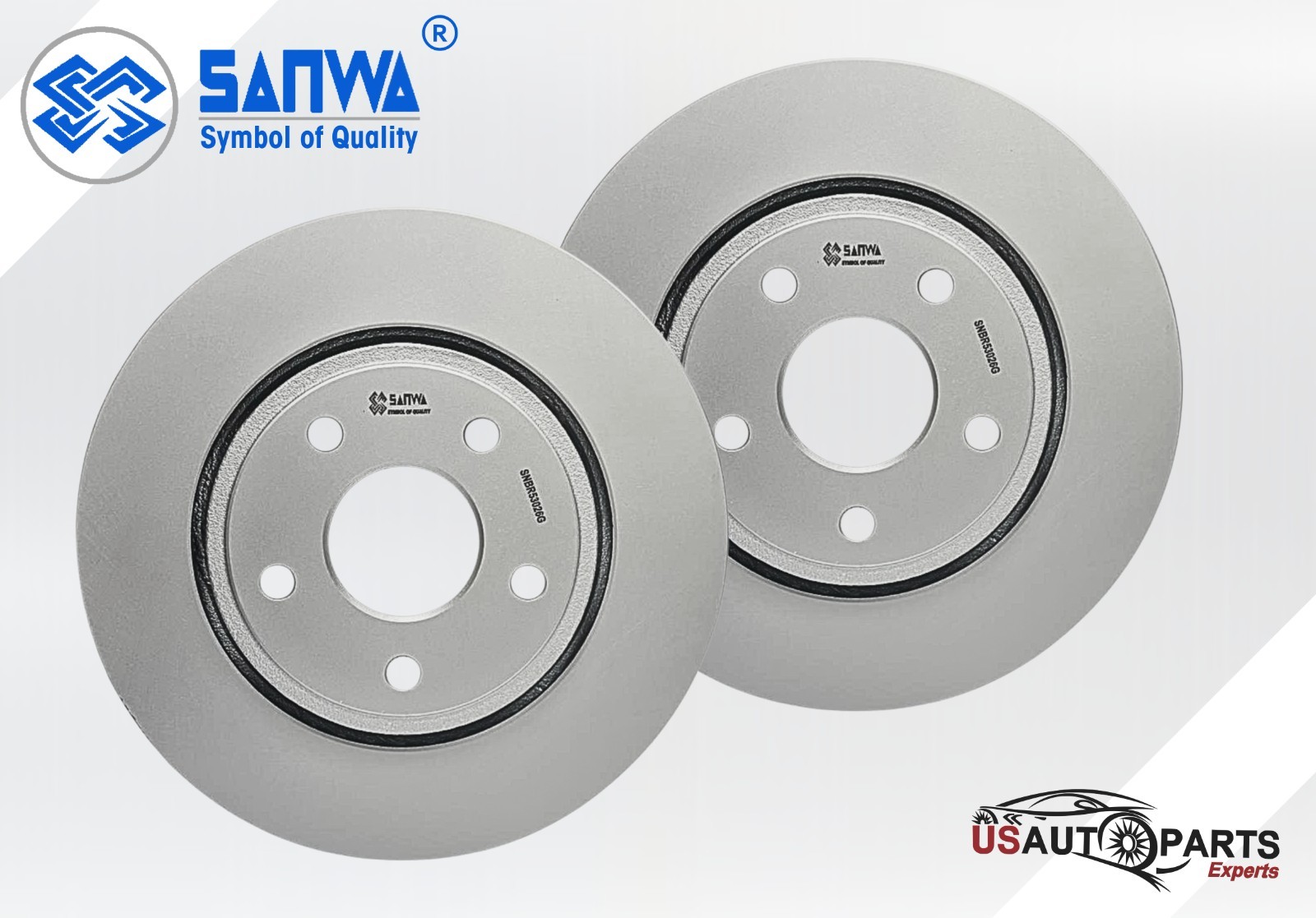 SET OF 2 FRONT BRAKE ROTOR VENTED & GEOMET COATED 328MM FOR JEEP COMMANDER 05-10