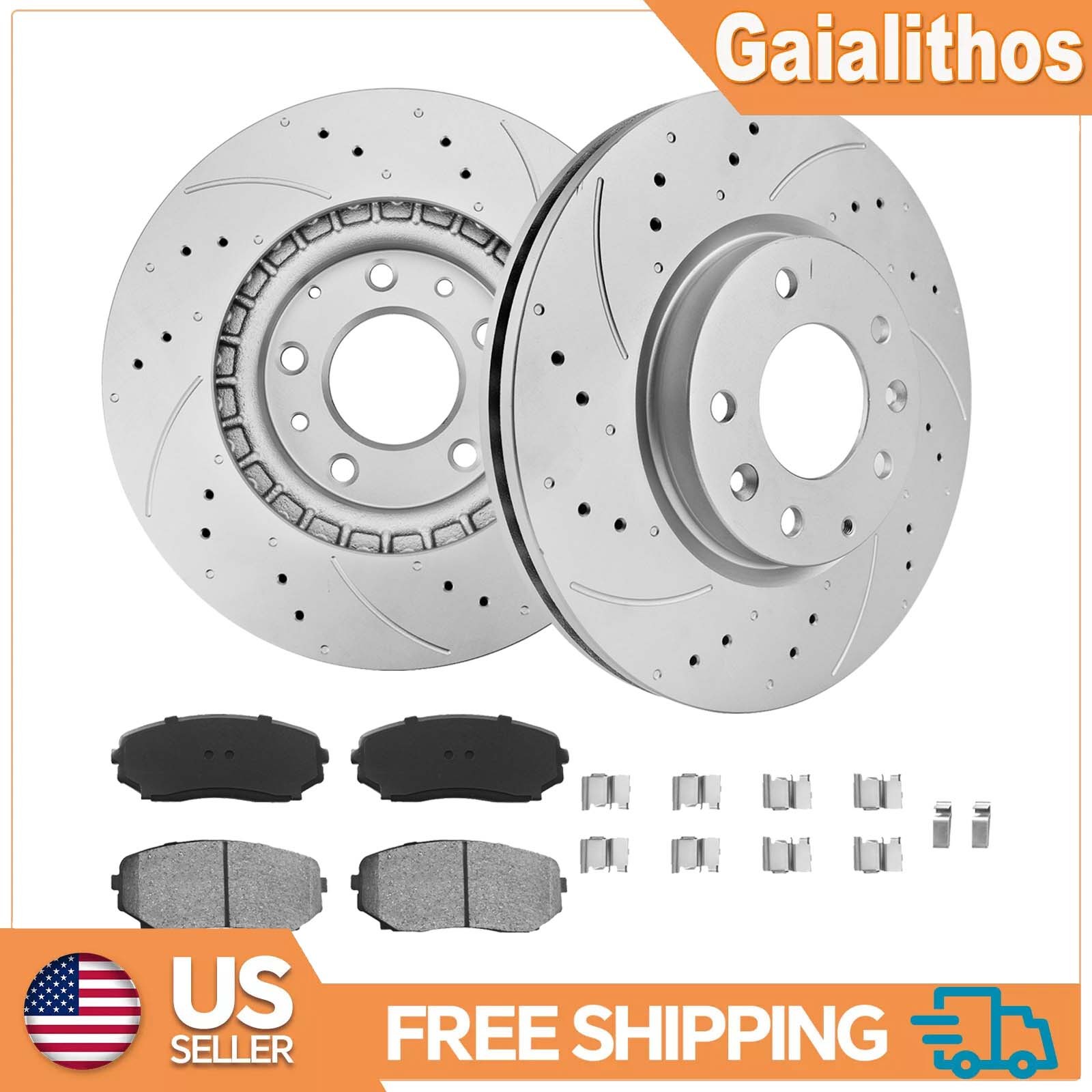 Front Disc Rotors Ceramic Brake Pad for 2007 2008 2009 2010 2011 2012 Mazda CX-7