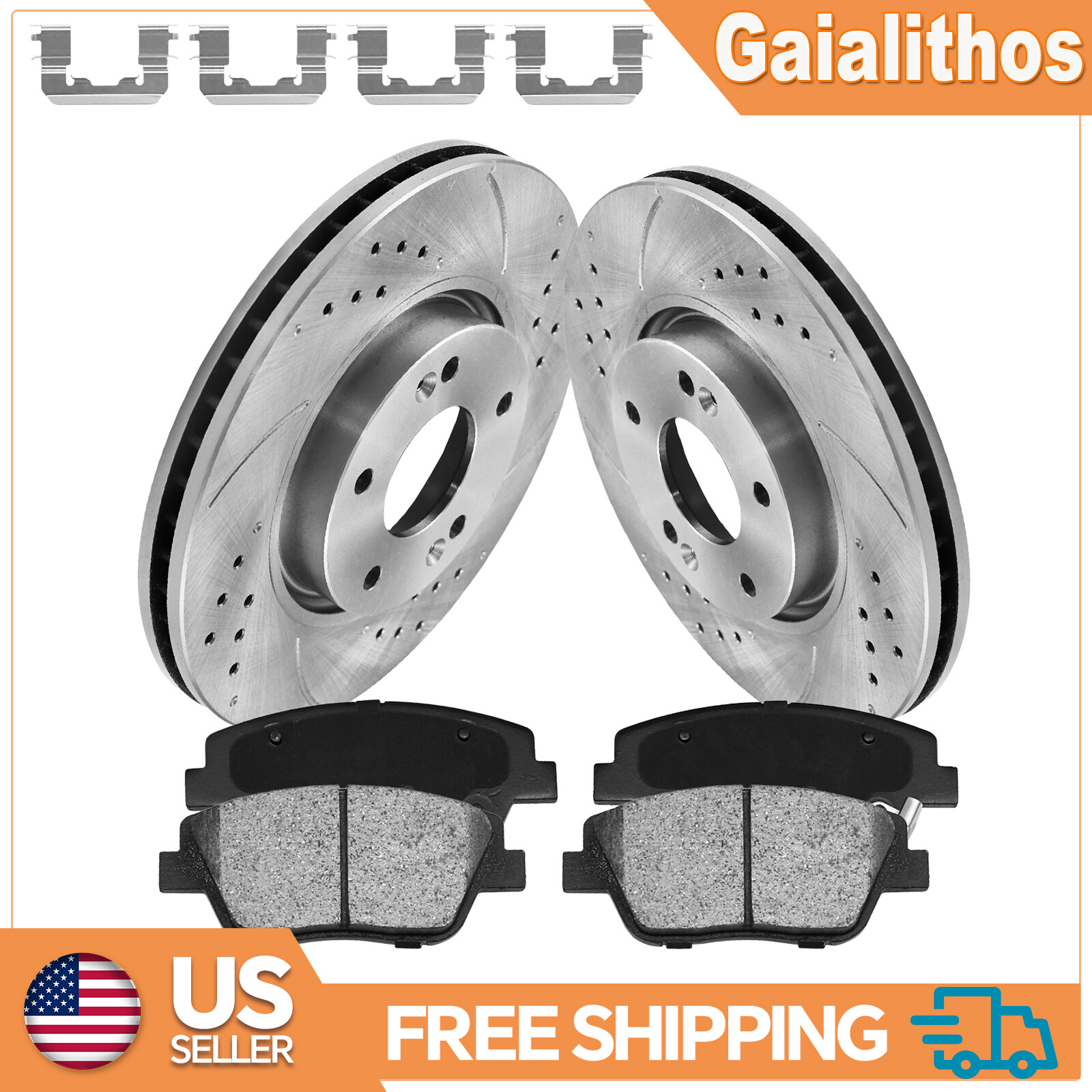 300mm Front Rotors + Brake Pads for 2011 – 2015 2.4L Hyundai Sonata Kia Optima