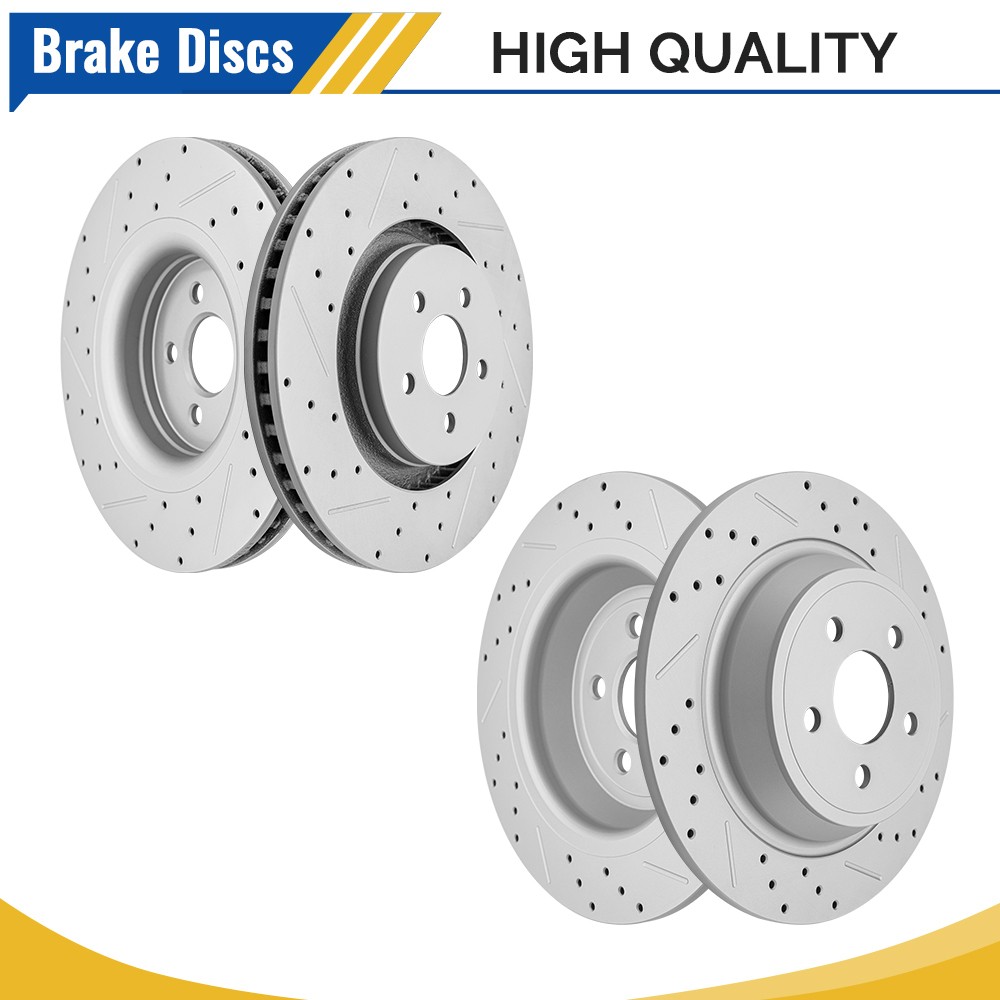 Front Rear Brake Rotor For Lincoln MKX/MKZ Nautilus Continental Ford Edge Fusion