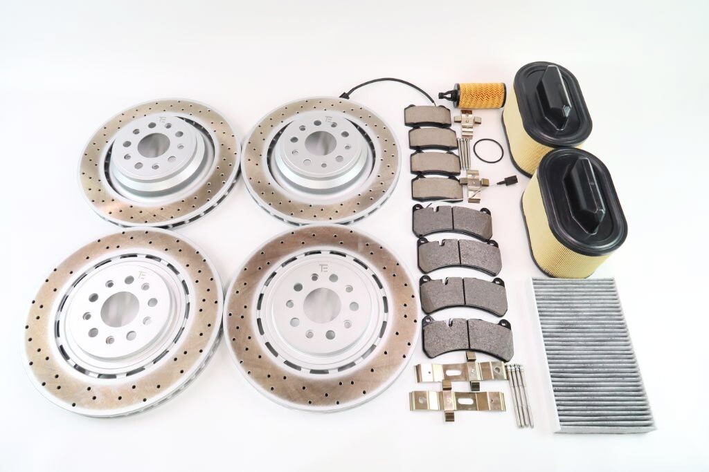 Maserati Ghibli Quattroporte front rear brake pads rotors filters 14-16 LOW DUST