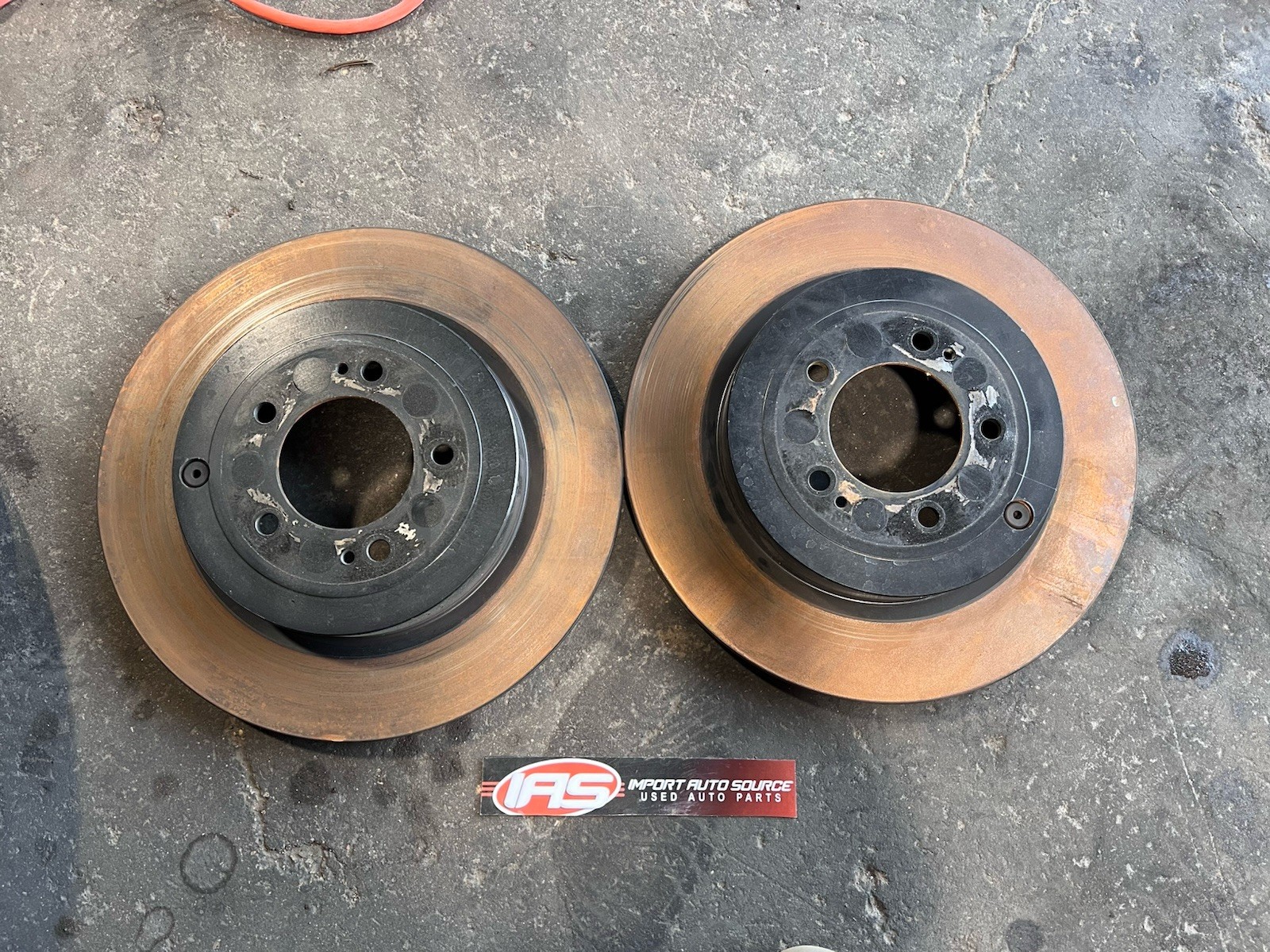 ✅08-15 MITSUBISHI LANCER EVO X REAR BRAKE ROTORS PAIR OEM USED