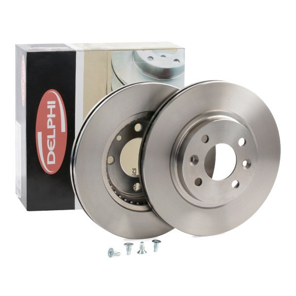 Delphi BG2625 259mm Plain Front Brake Disc Set for Dacia Nissan Renault NEW