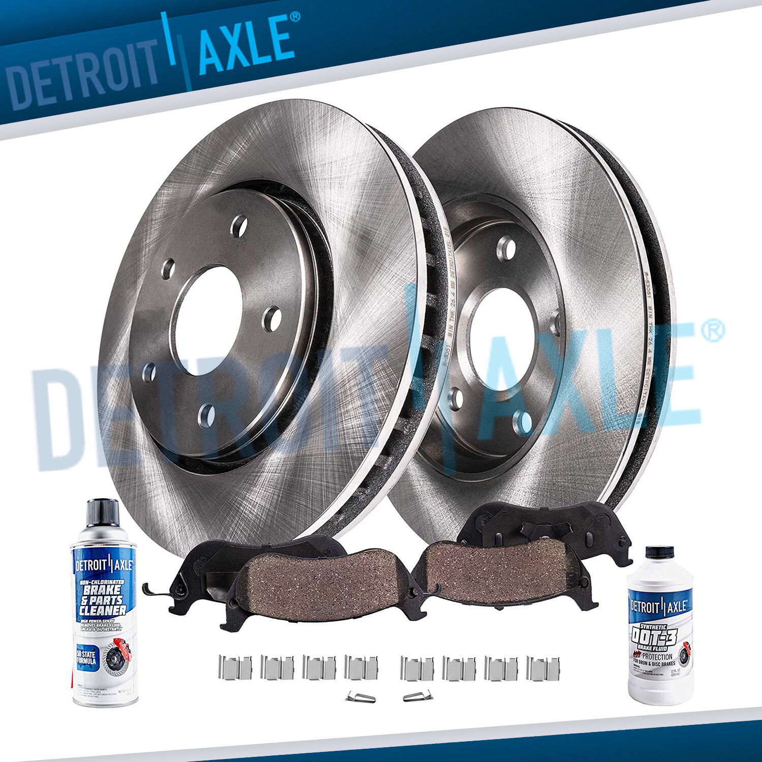 Front Brake Rotors + Brake Pads for 2007-2015 Mazda CX-9 Brakes Rotor Pad Kit