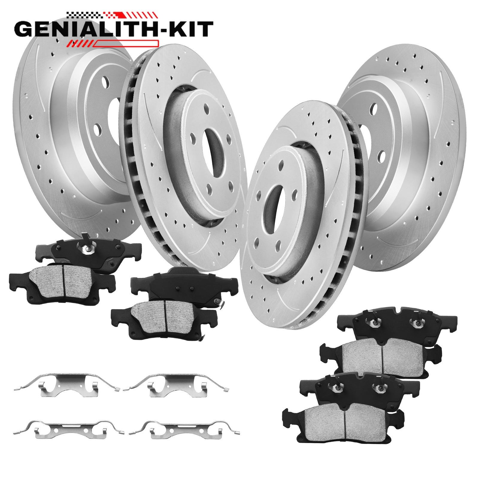 12.99″ Front Rear Rotors Brake Pads for 2011 – 2020 Grand Cherokee Dodge Durango
