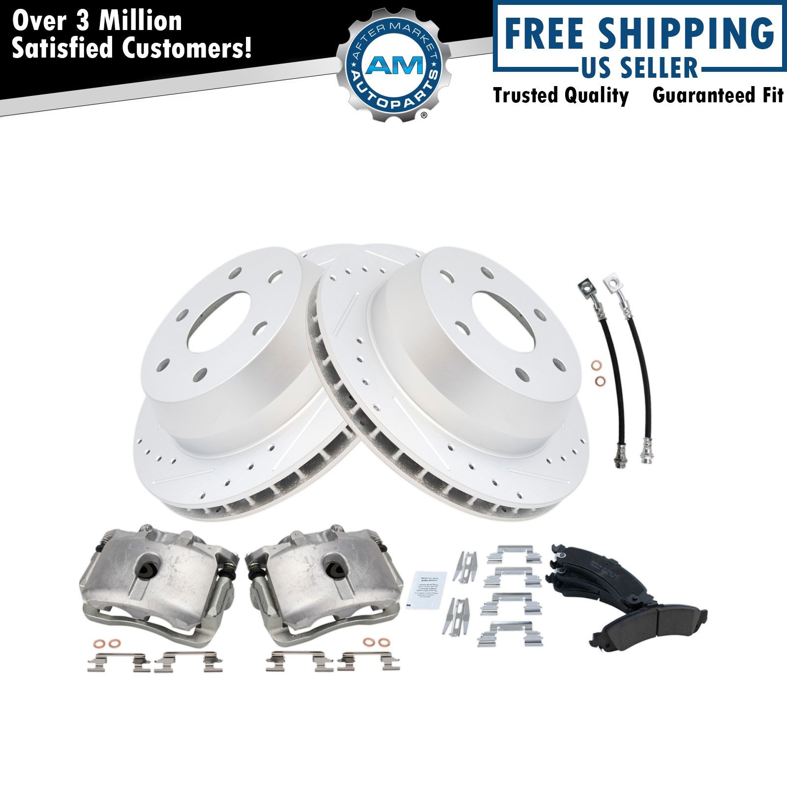 Performance Brake Pad & Rotor Kit Ceramic Fits Cadillac GMC